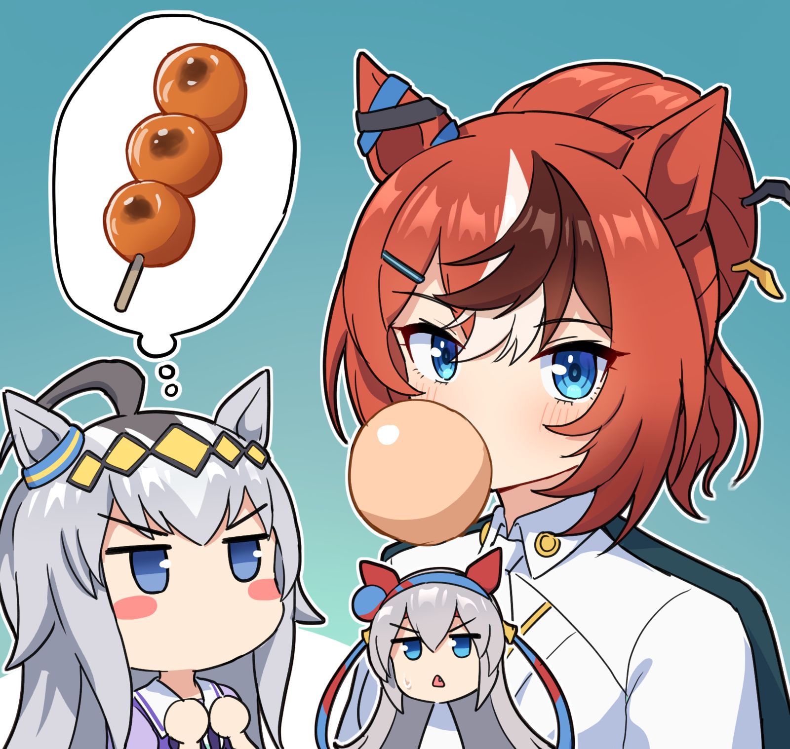 バブルの新しい髪形と串団子头像同人高清图