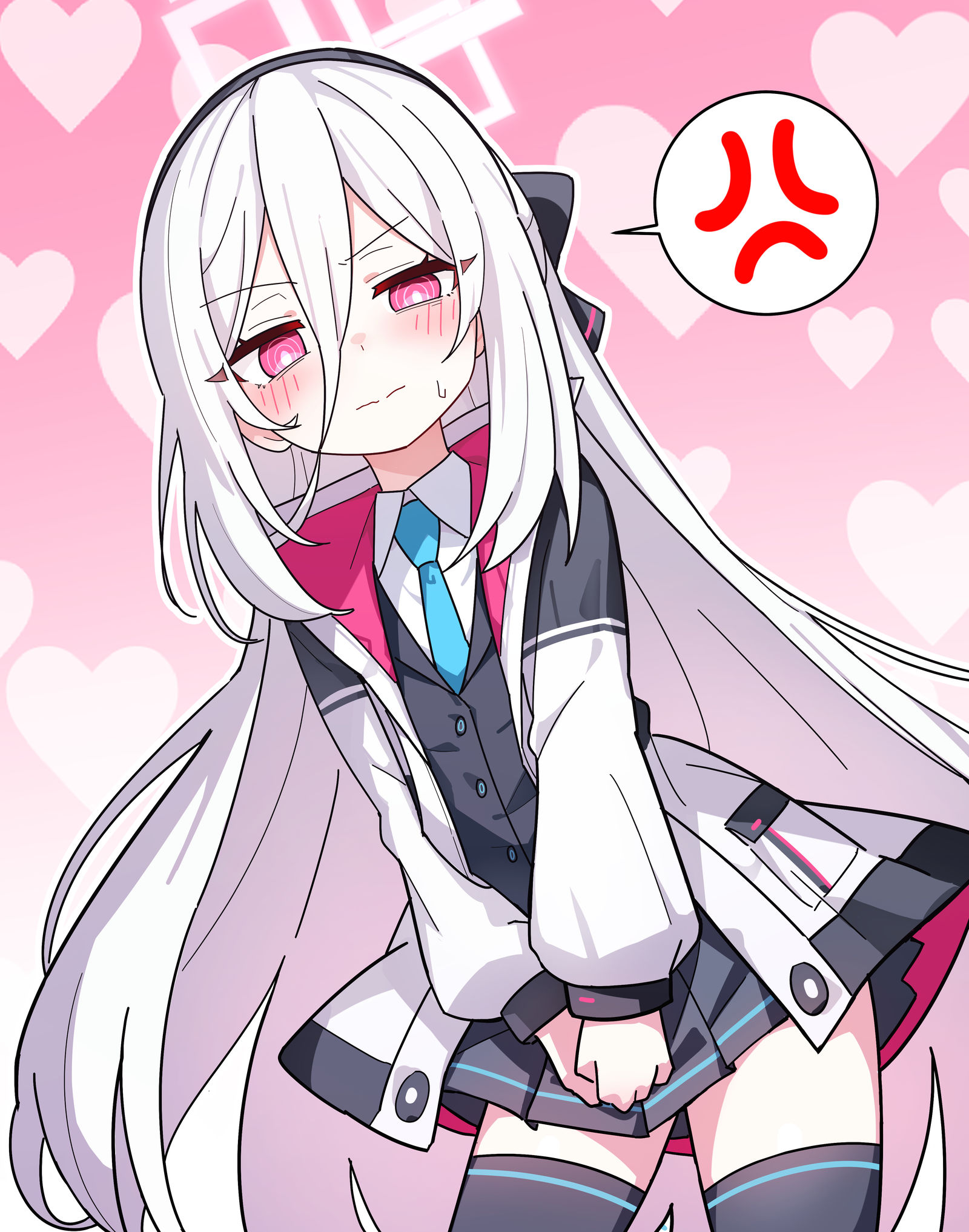 부끄러운 표정으로插画图片壁纸