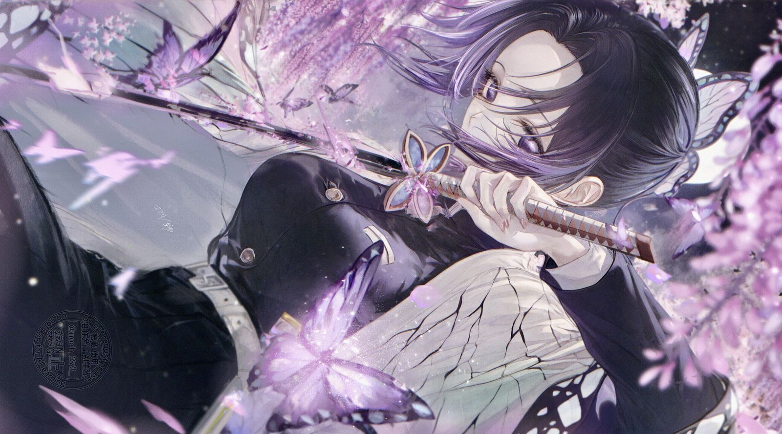 胡蝶しのぶ插画图片壁纸