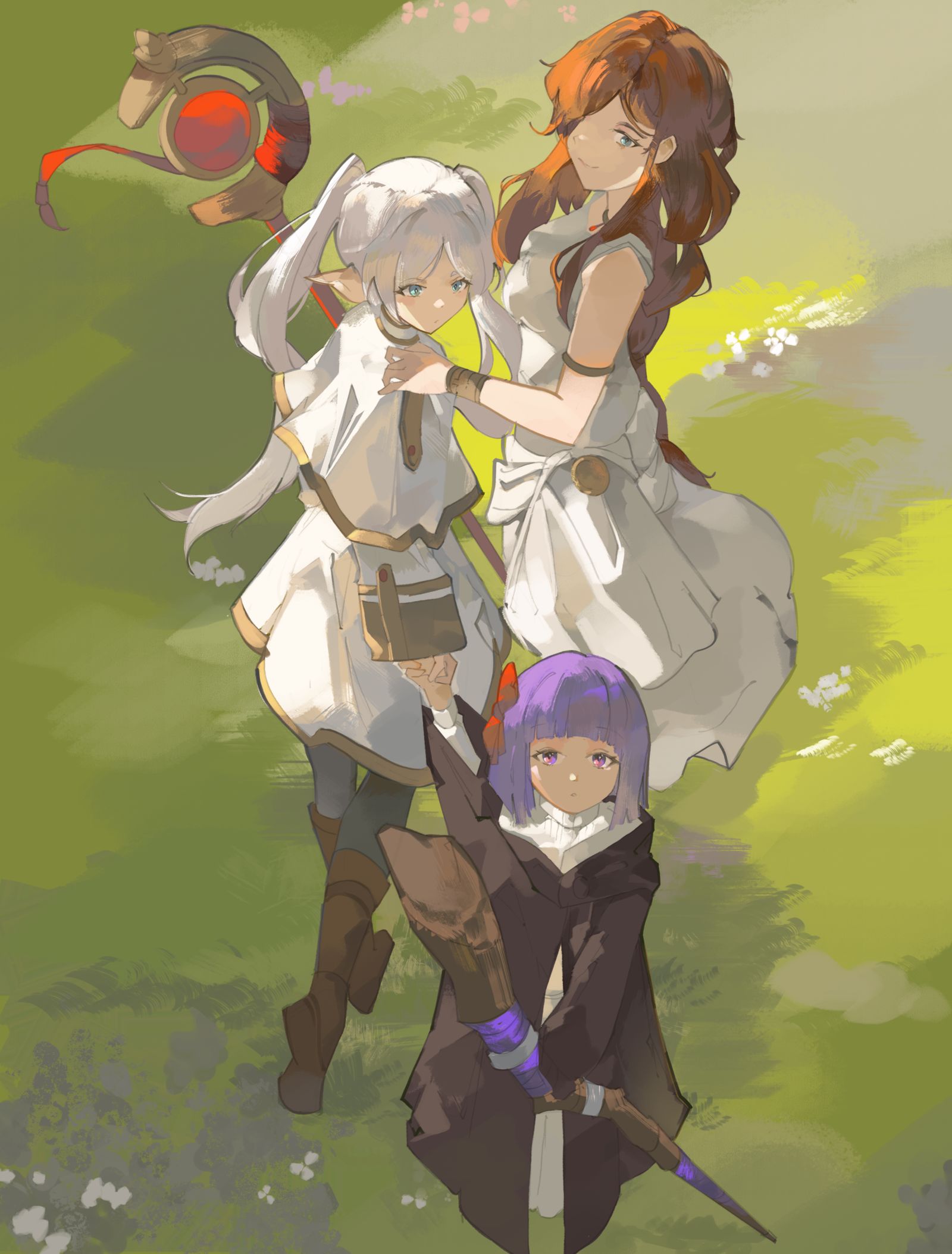 Fern, Frieren, Flamme插画图片壁纸