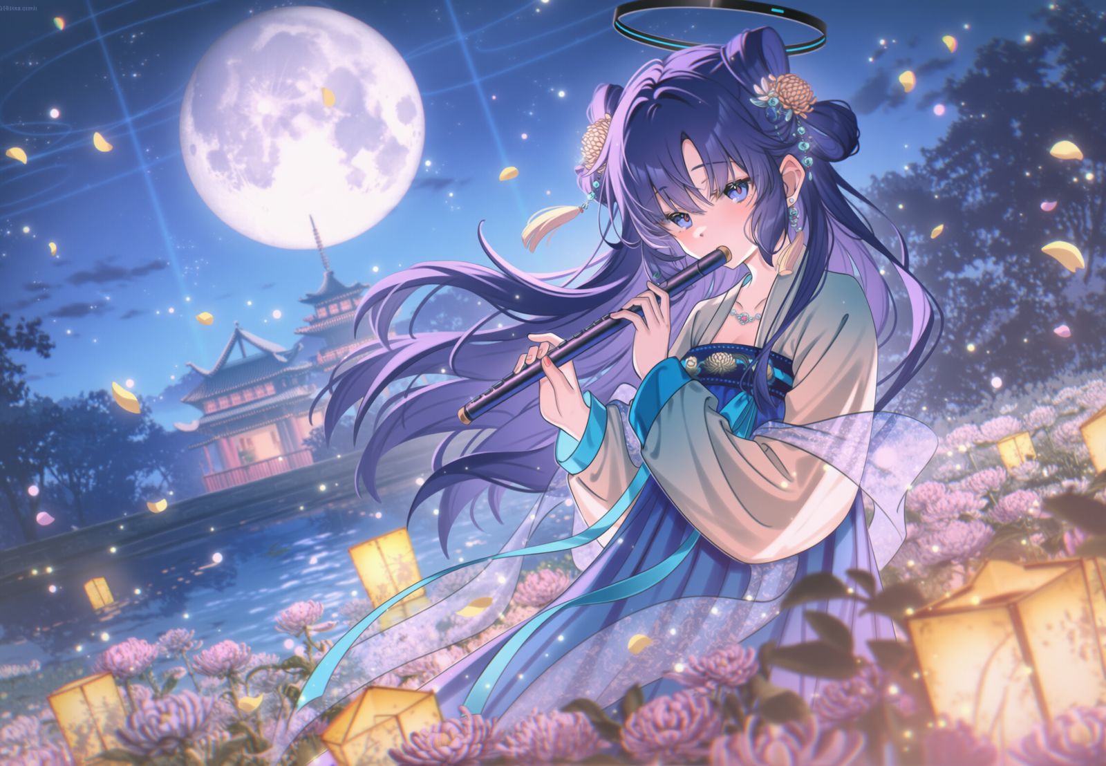 优香(中秋)插画图片壁纸