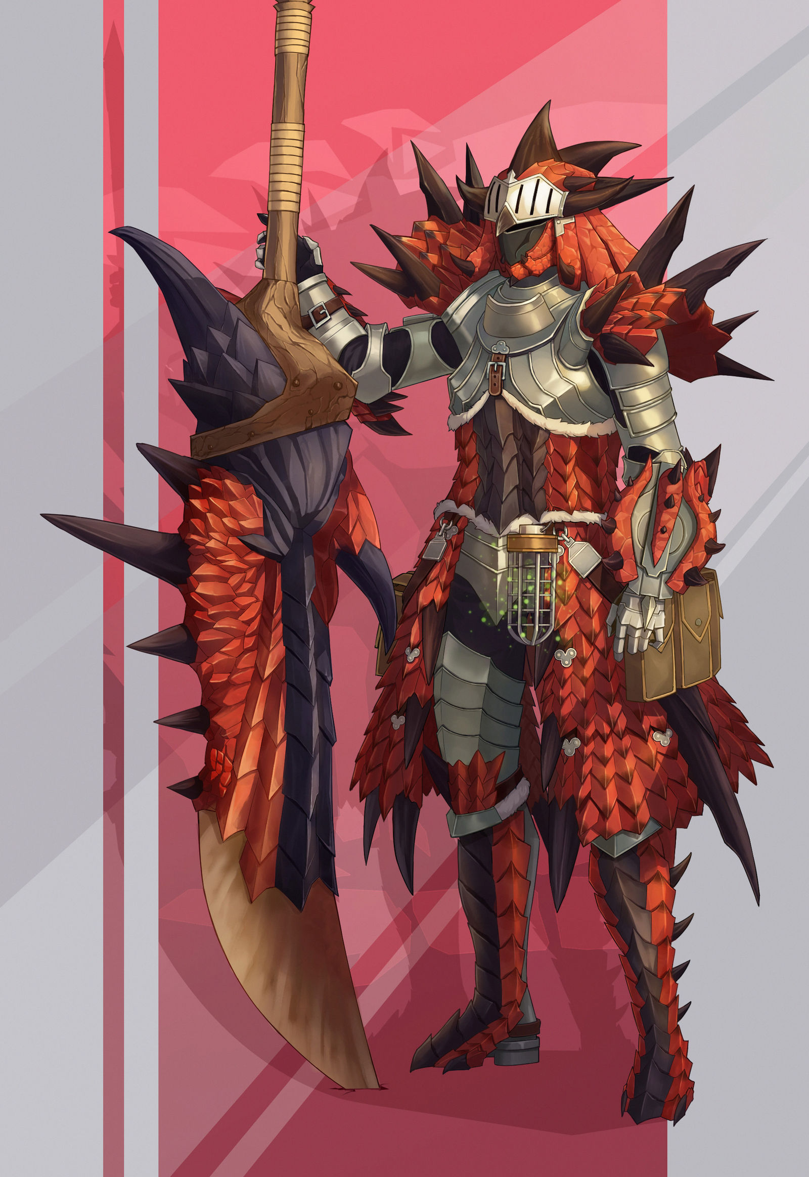 怪物猎人世界-雄火龙猎人套头像同人高清图