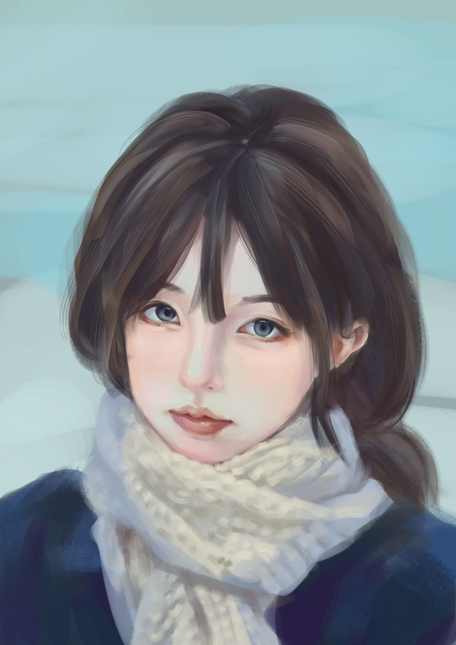 厚涂写生-1-看真人图片写生临摹