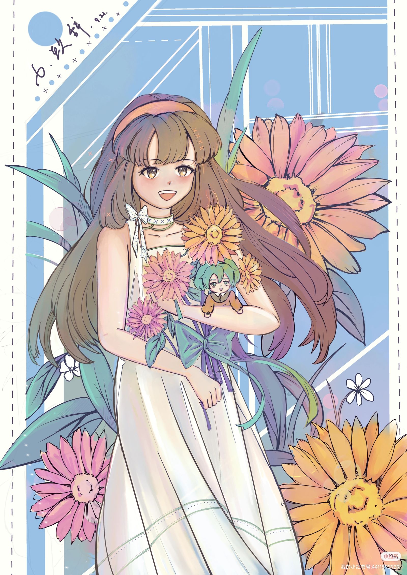 闪电十一人  菜花黄名子插画图片壁纸