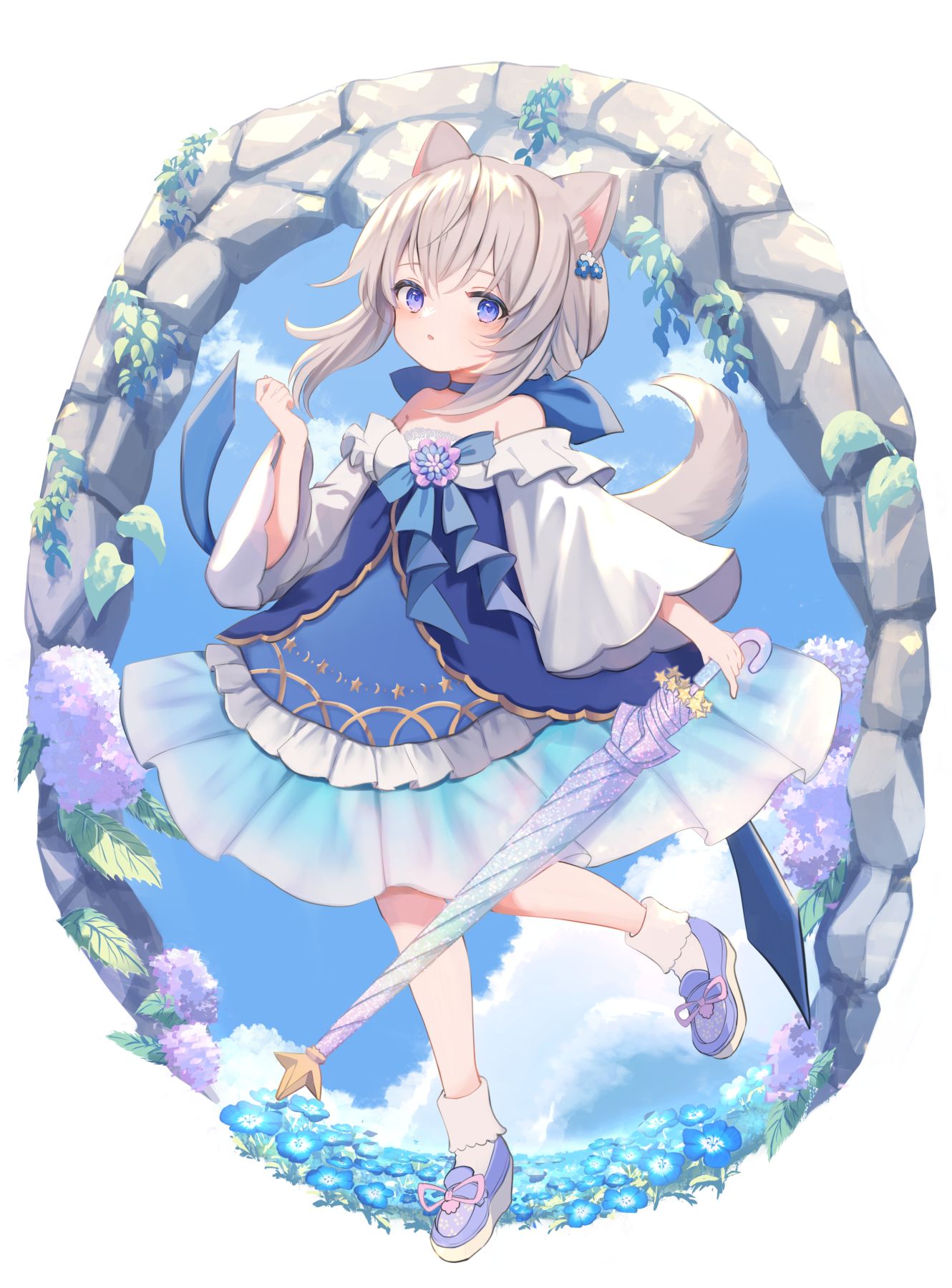 梅雨の気配插画图片壁纸