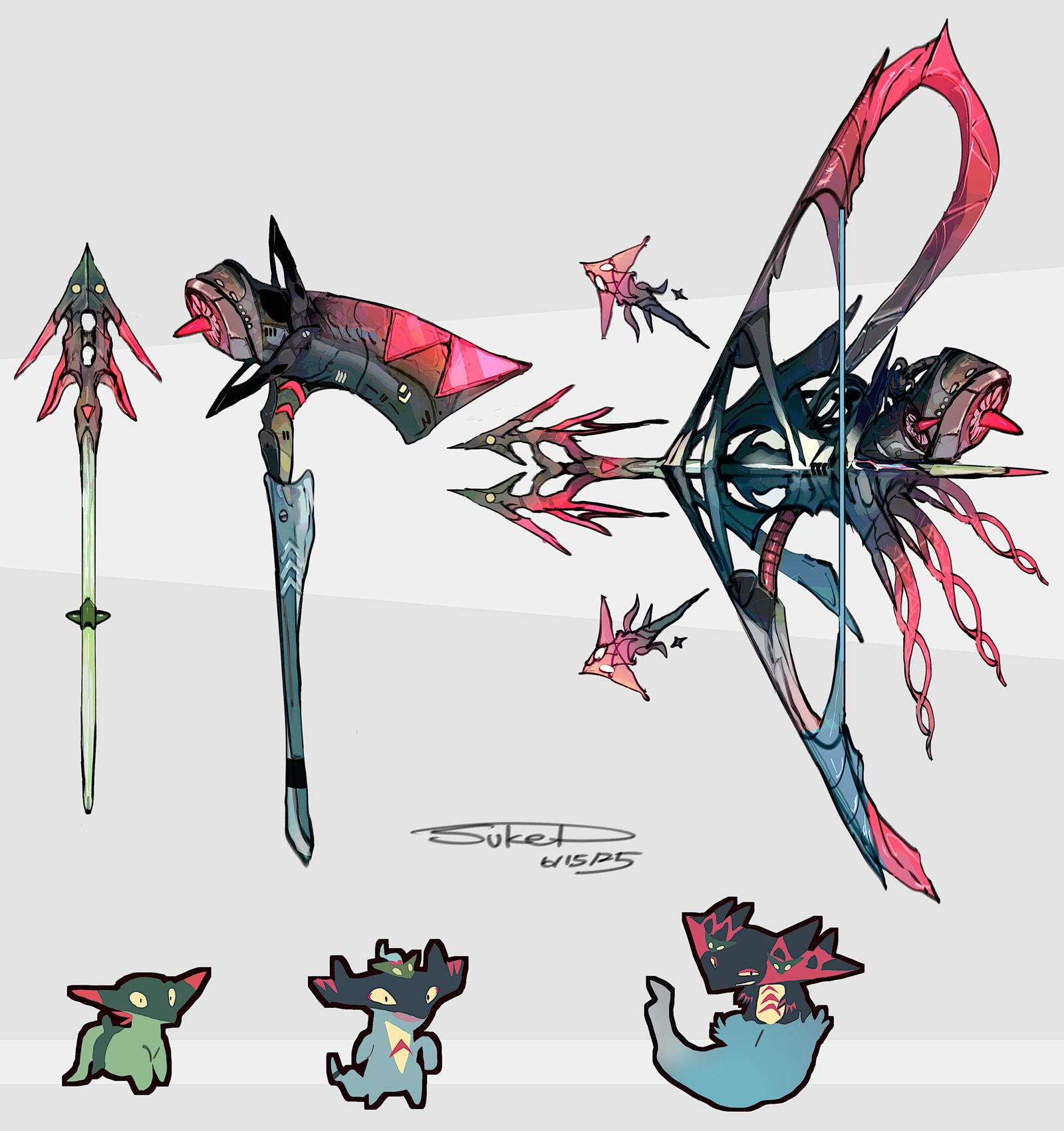 ドラメシヤ・ドロンチ・ドラパルトモチーフの武器（ポケモン）