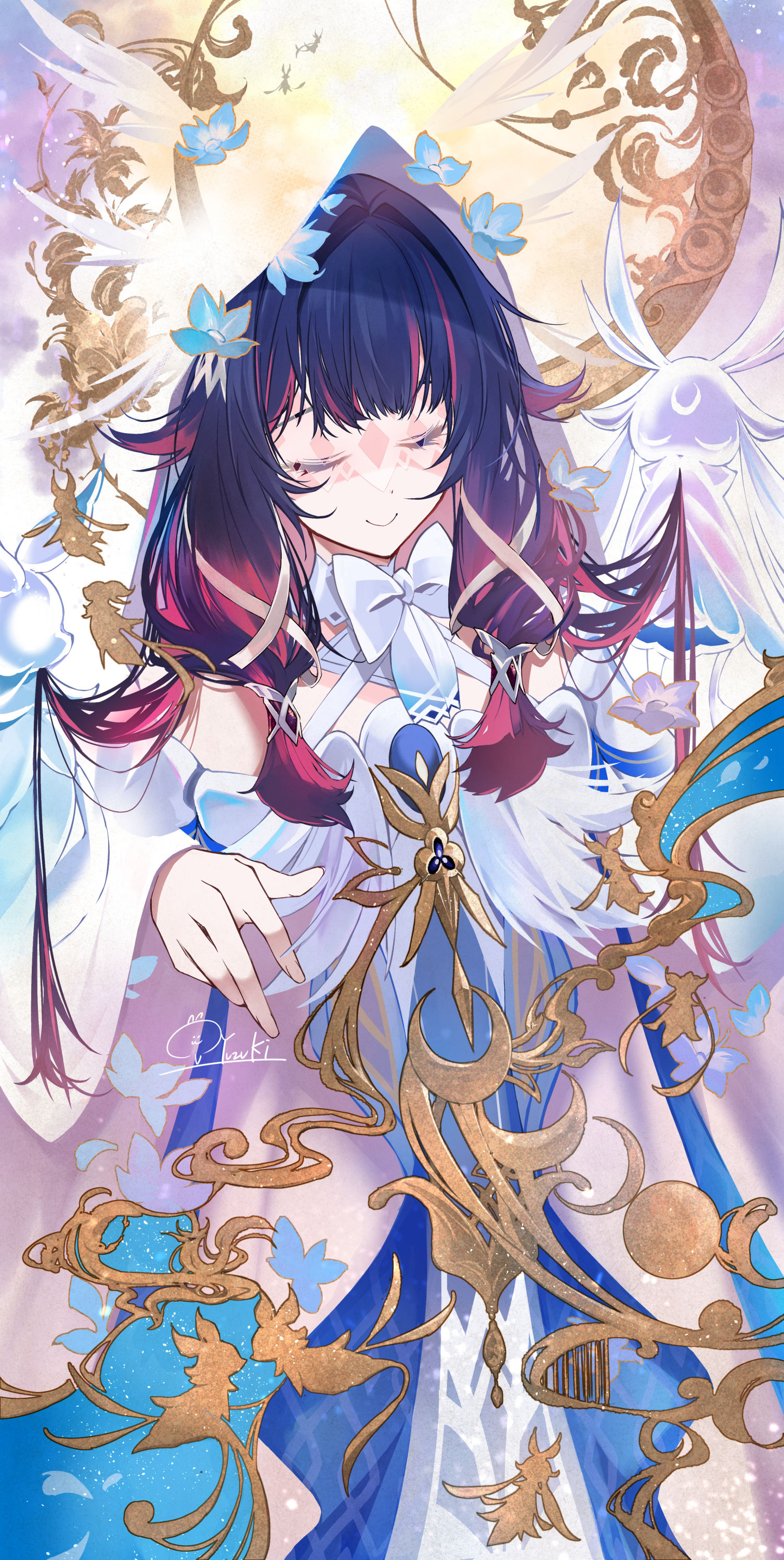 月の少女插画图片壁纸