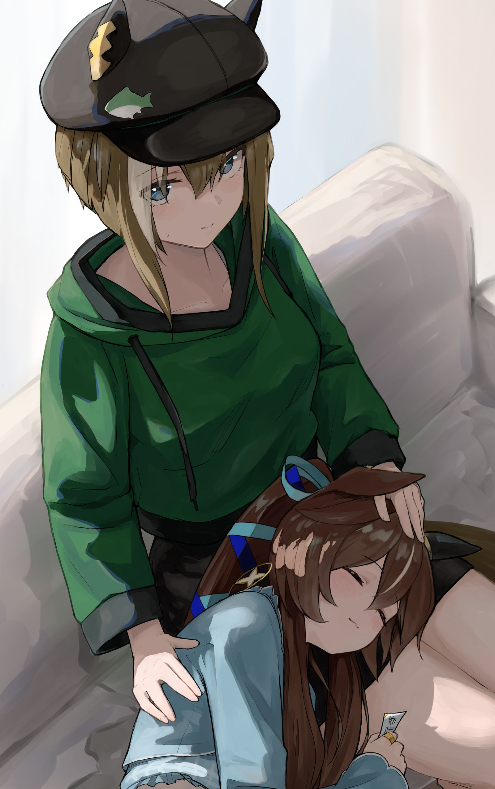 う、動けない…插画图片壁纸