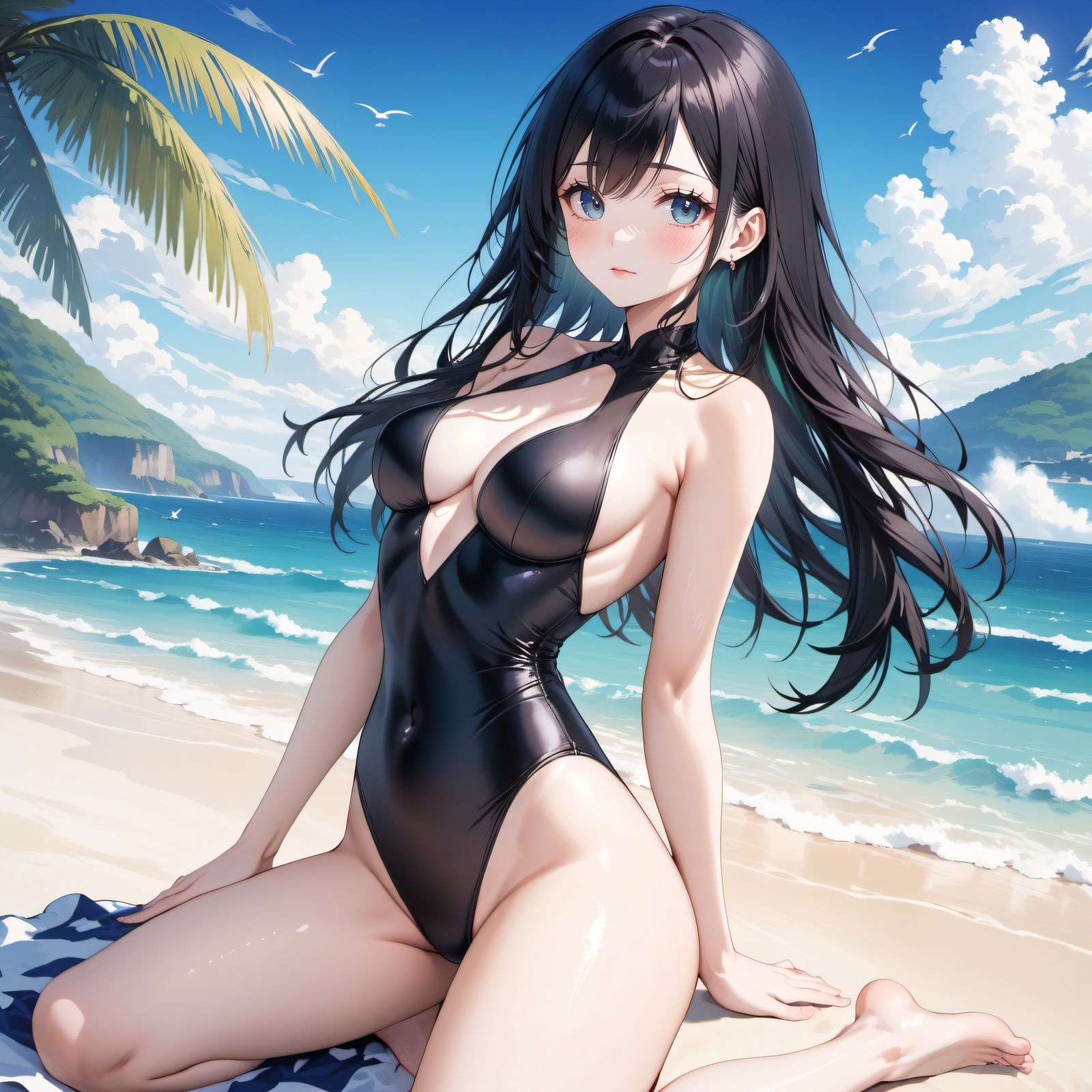 美女-二次元大模型美女兔女郎,玉足