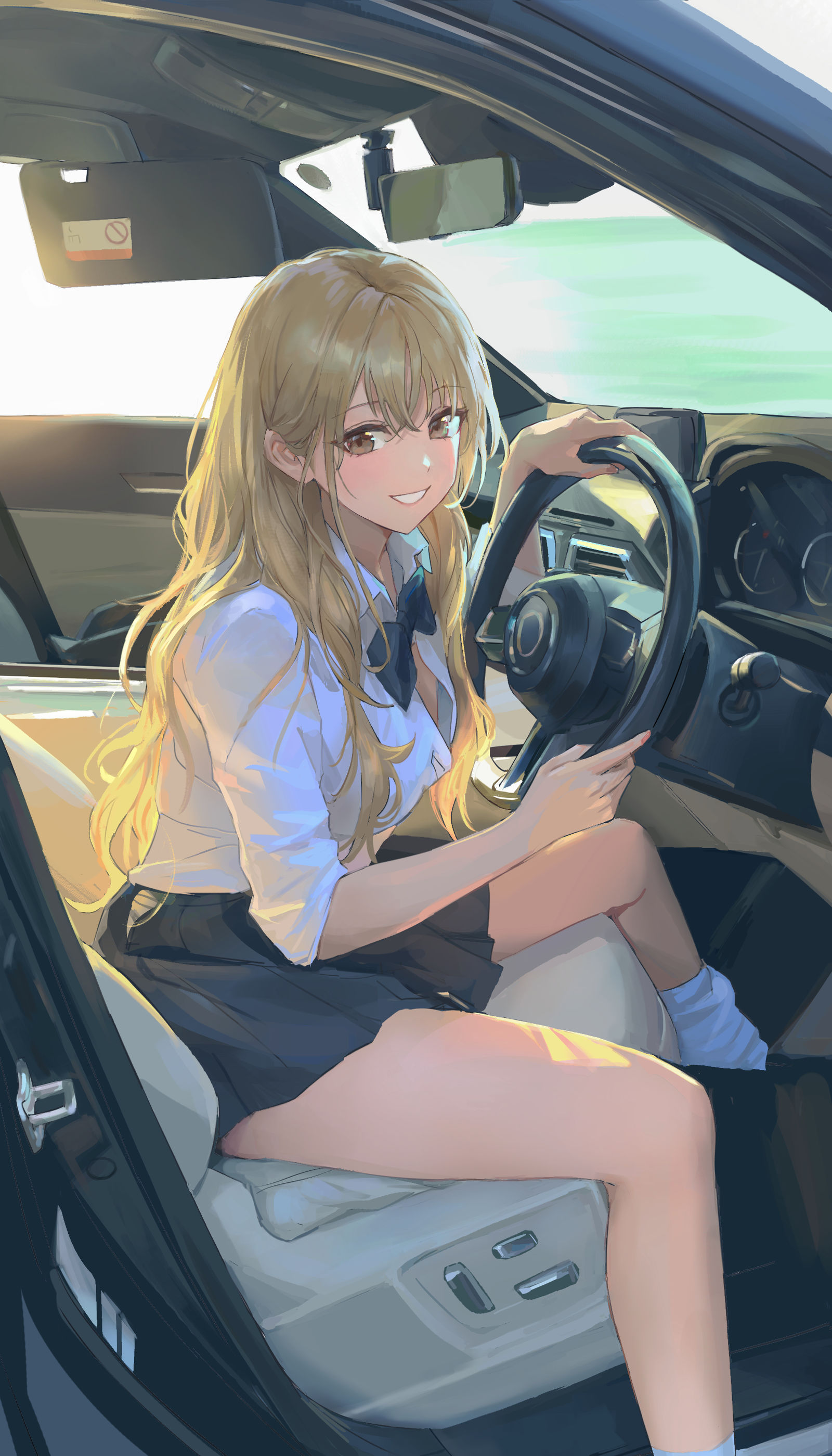 照片练习-女孩子跑车