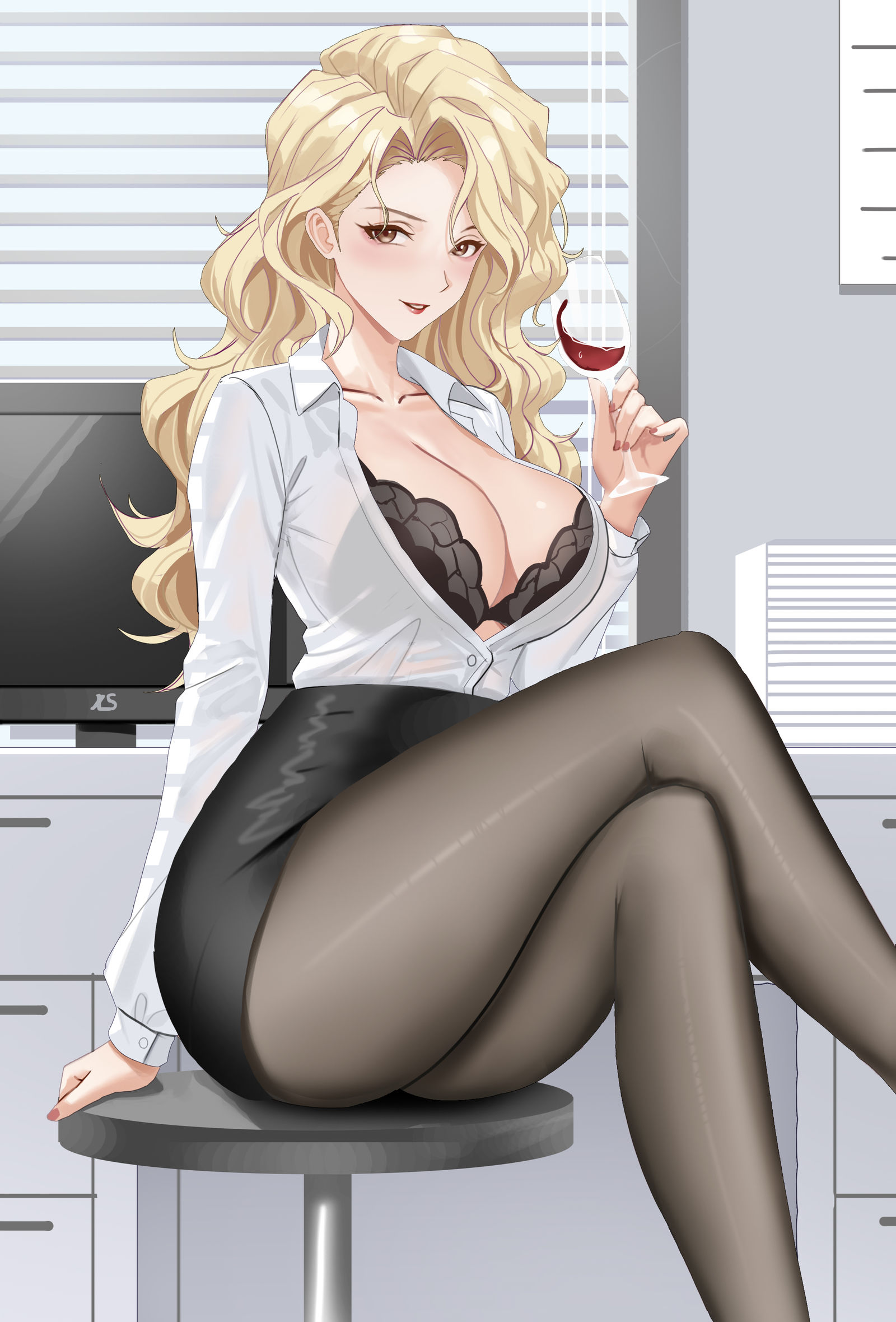 女社长插画图片壁纸