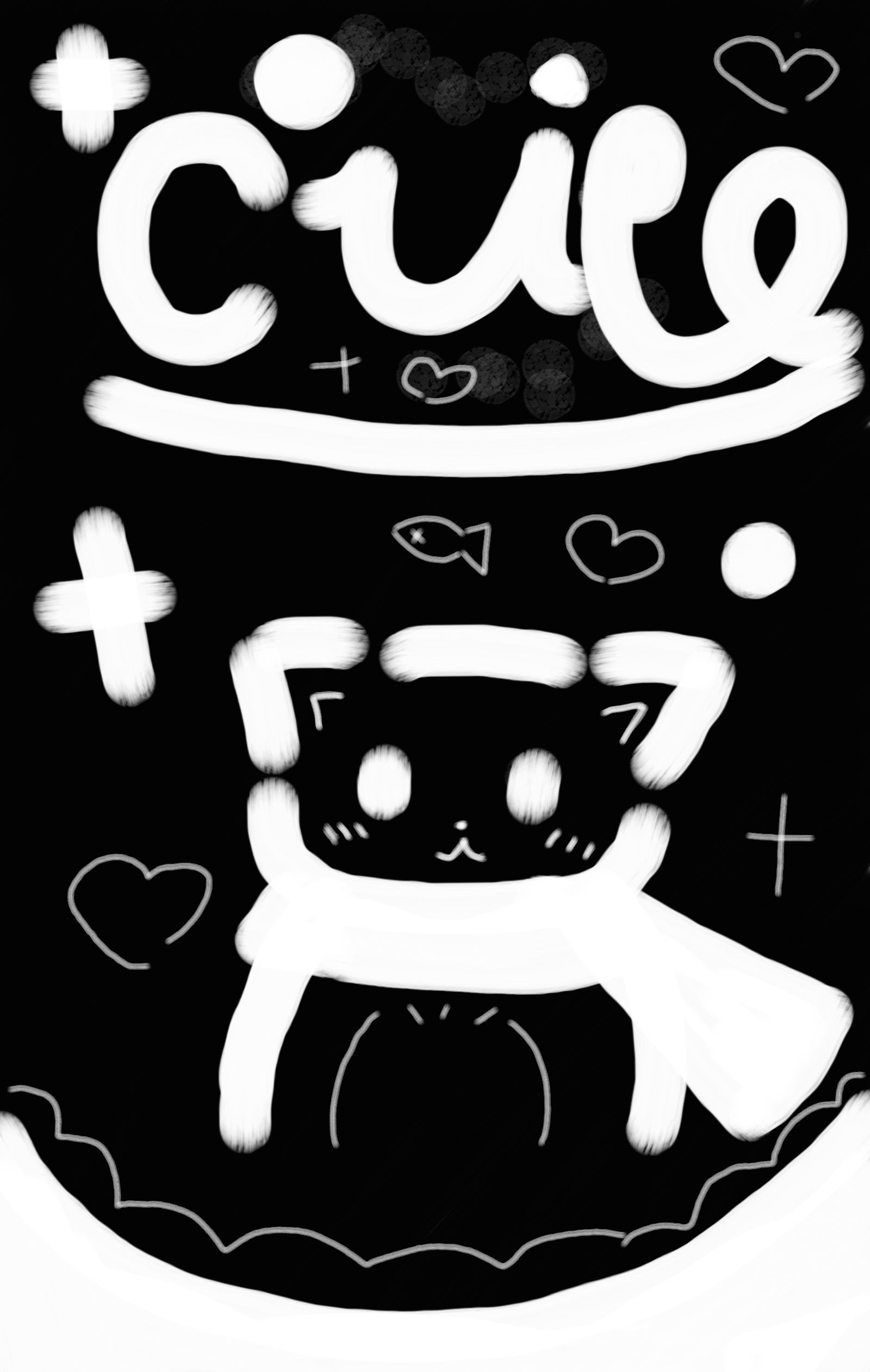 发光手绘小猫￥50（可约稿请私聊）插画图片壁纸