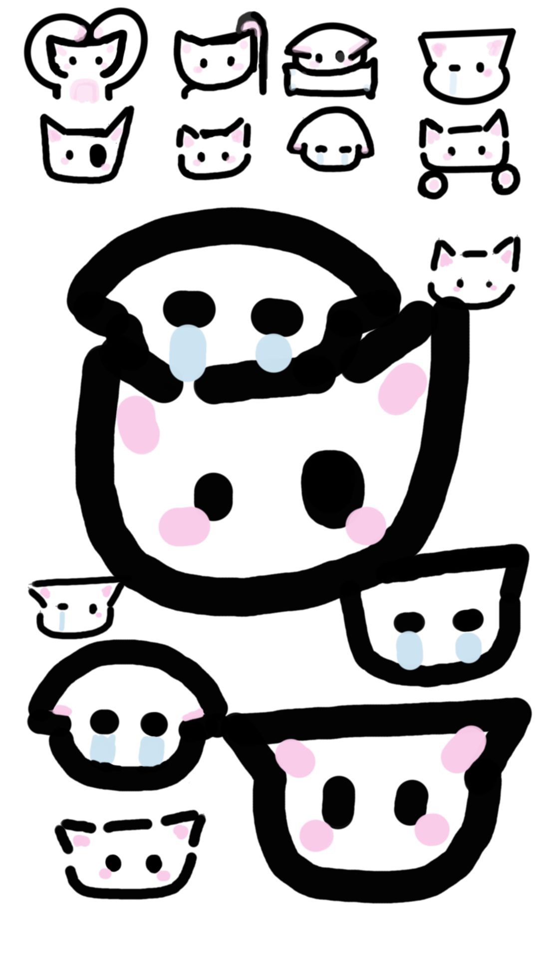 可爱小猫表情包（收购请私聊）插画图片壁纸