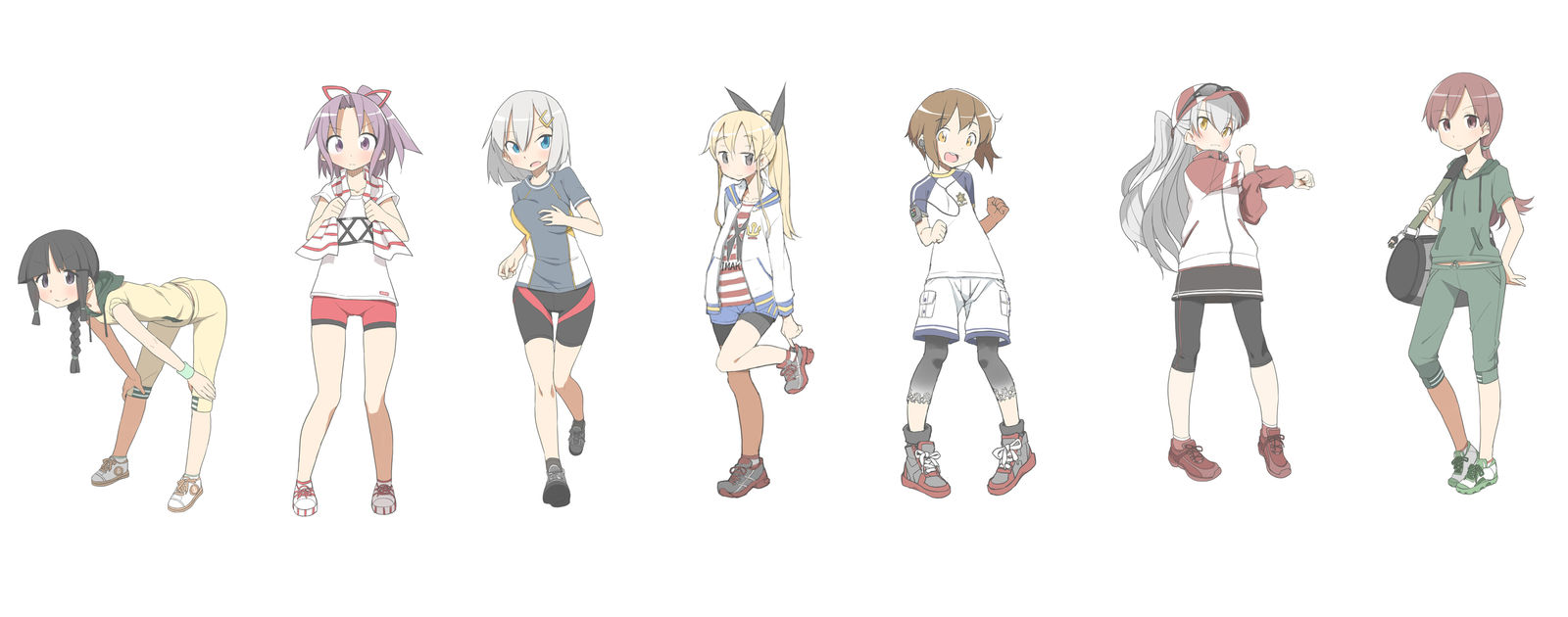 スポーティ艦娘シリーズまとめ插画图片壁纸
