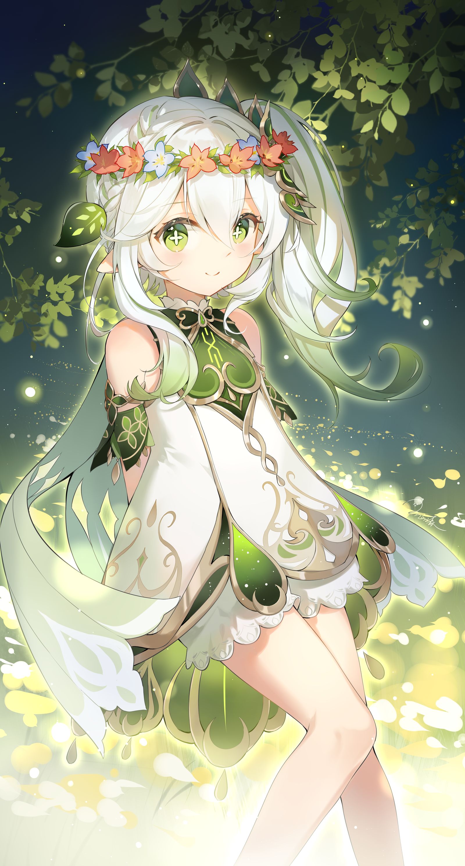 纳西妲生日快乐插画图片壁纸