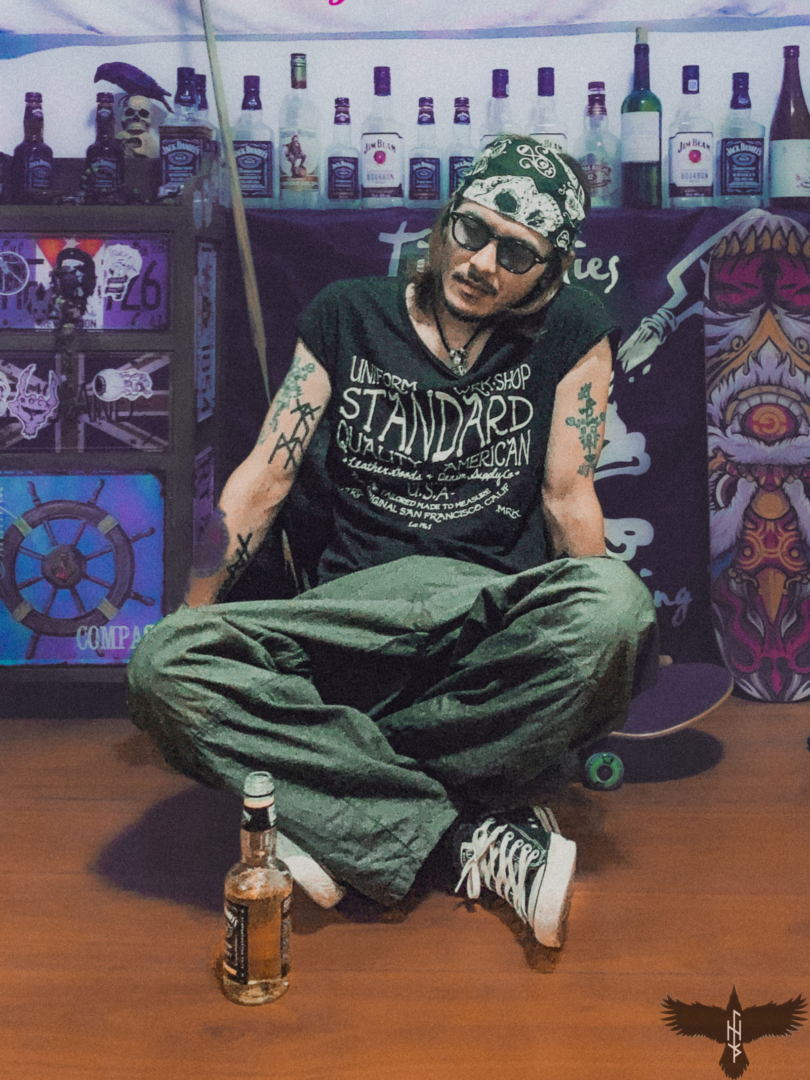 日涂4（原创头巾）插画图片壁纸