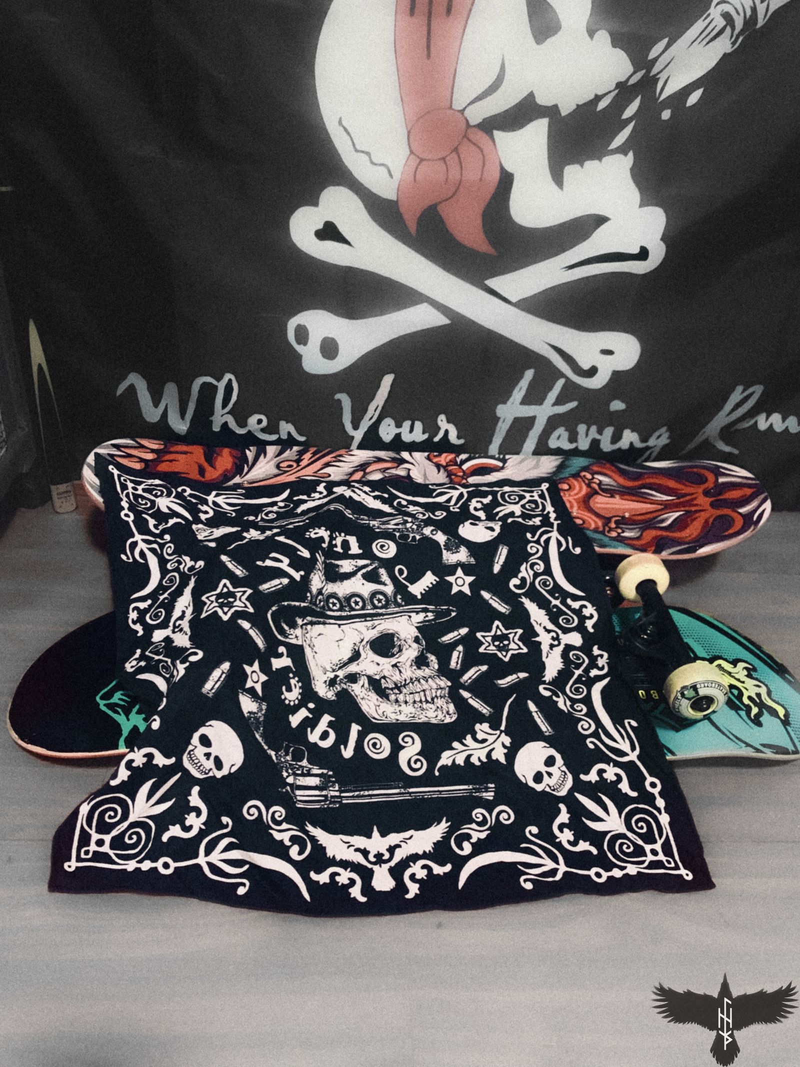 日涂4（原创头巾）插画图片壁纸