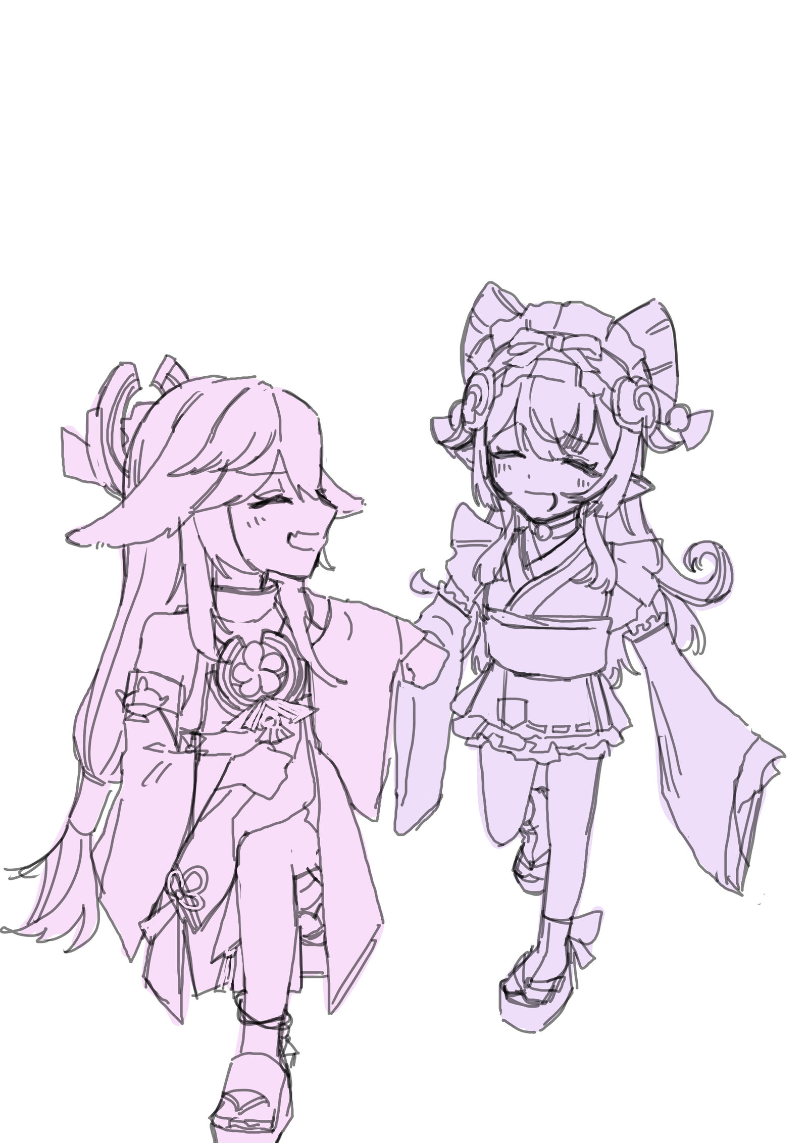 原神百合log插画图片壁纸