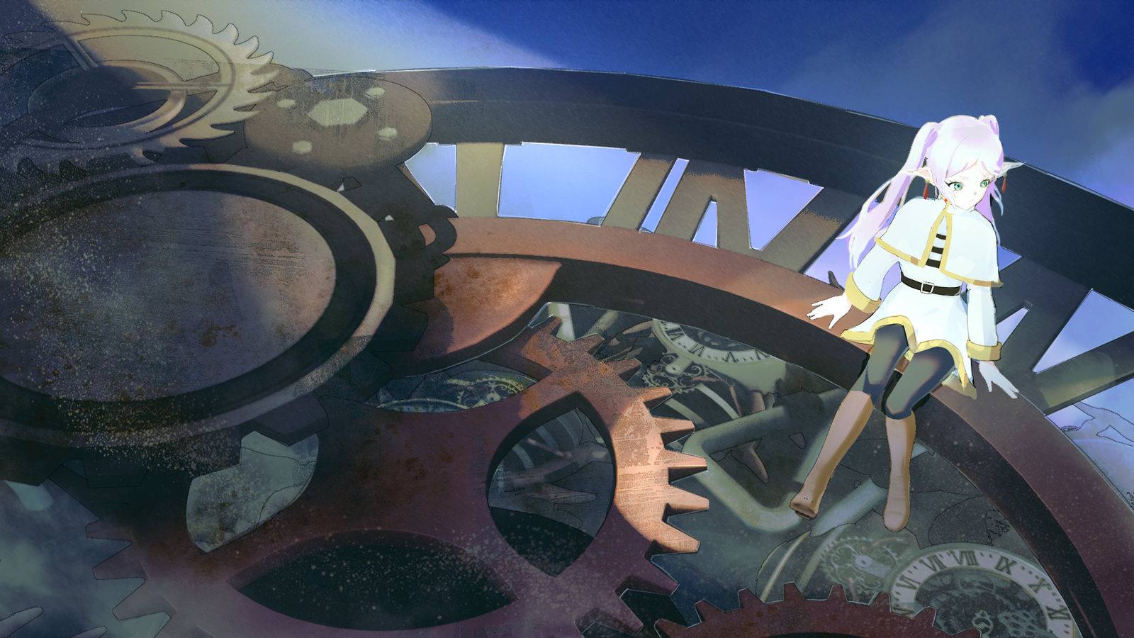 等待的芙莉莲插画图片壁纸