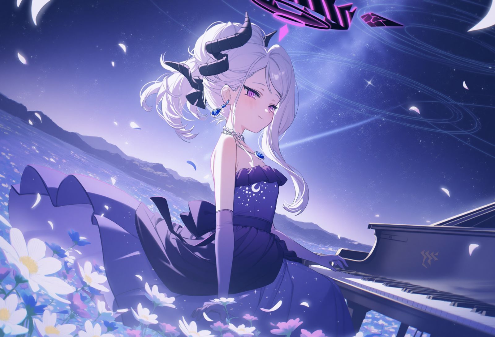 小夜曲插画图片壁纸