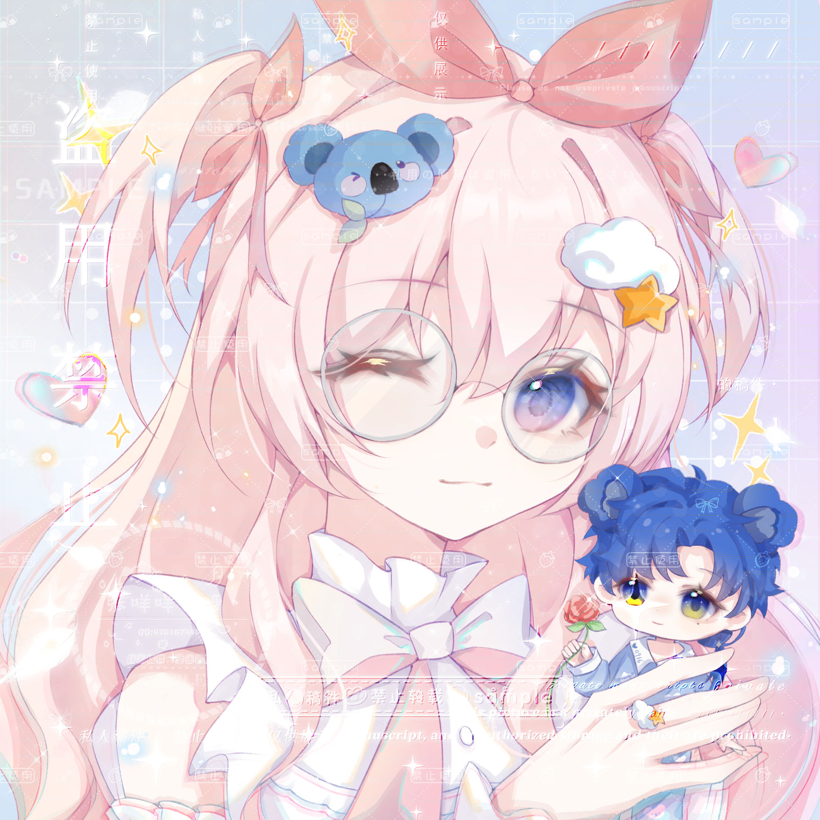 一口抱娃大头头像同人高清图