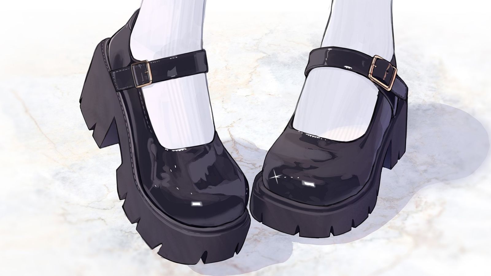 ✦-女孩子皮带鞋