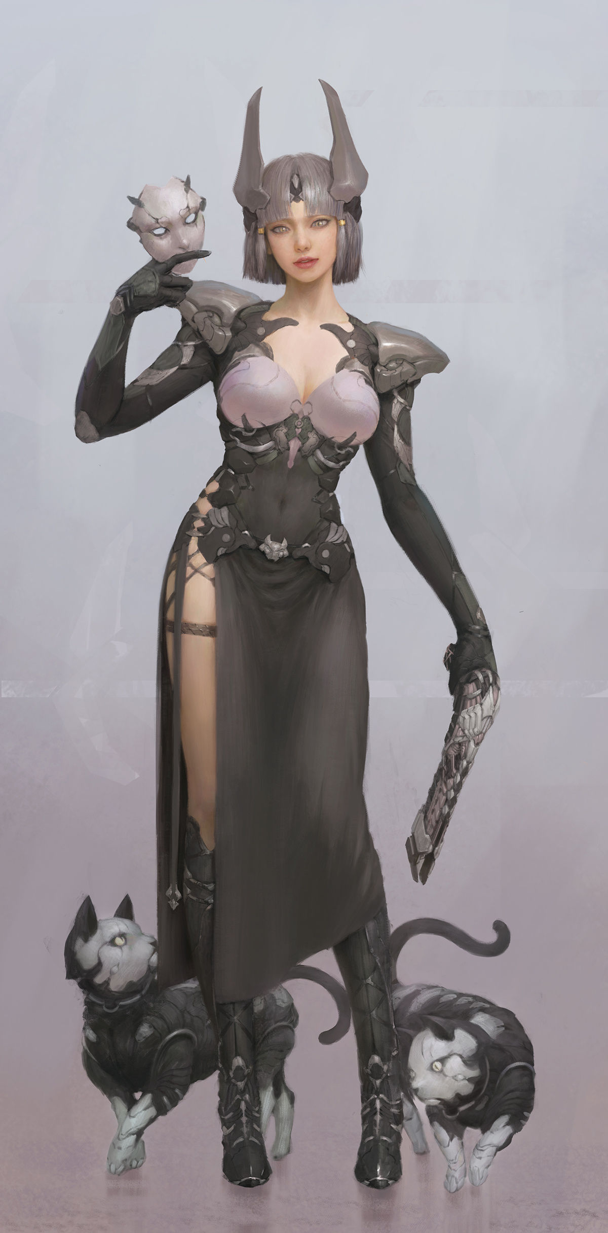 科技小猫插画图片壁纸