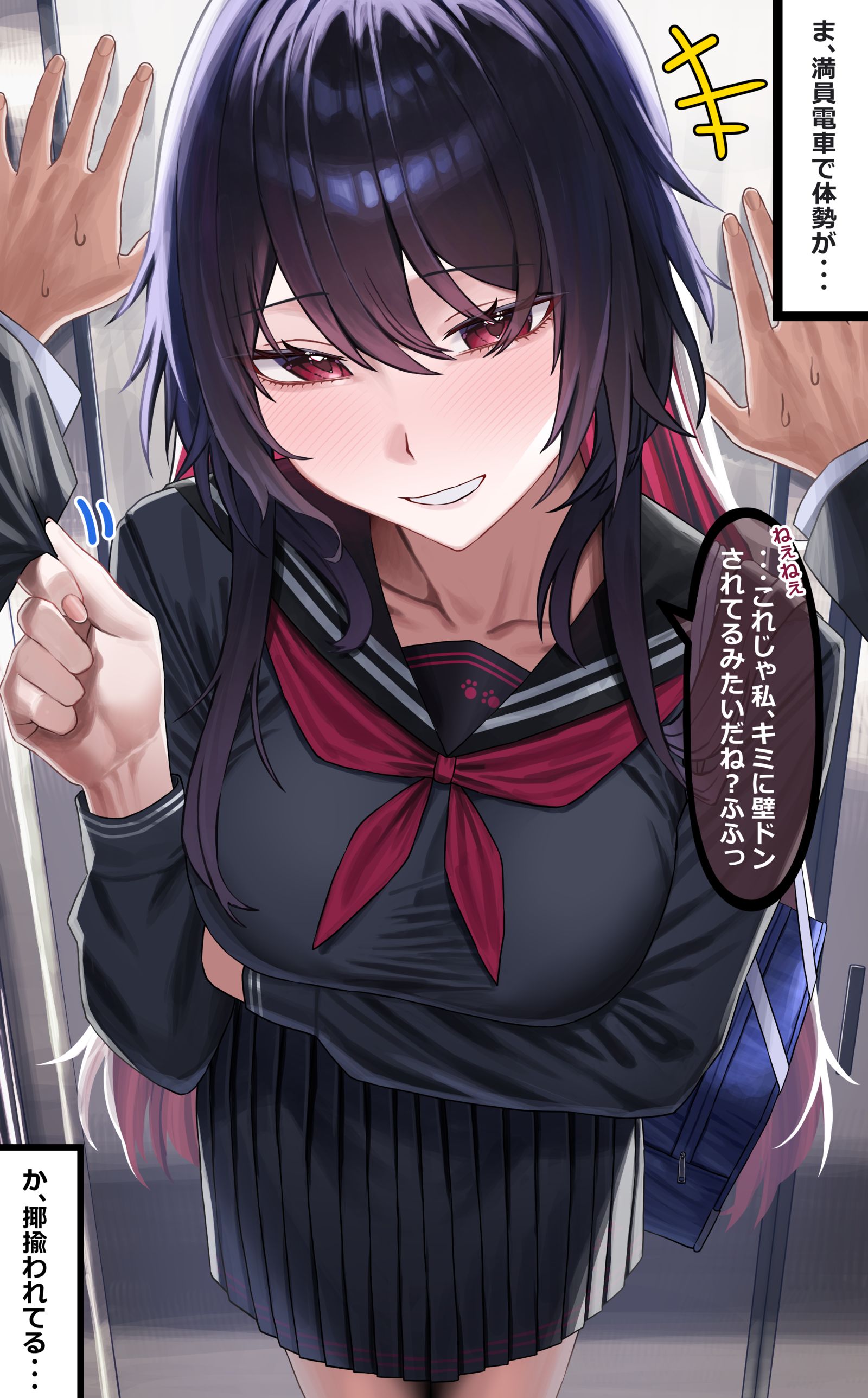 同じクラスの如月さんと同じ電車に乗った插画图片壁纸