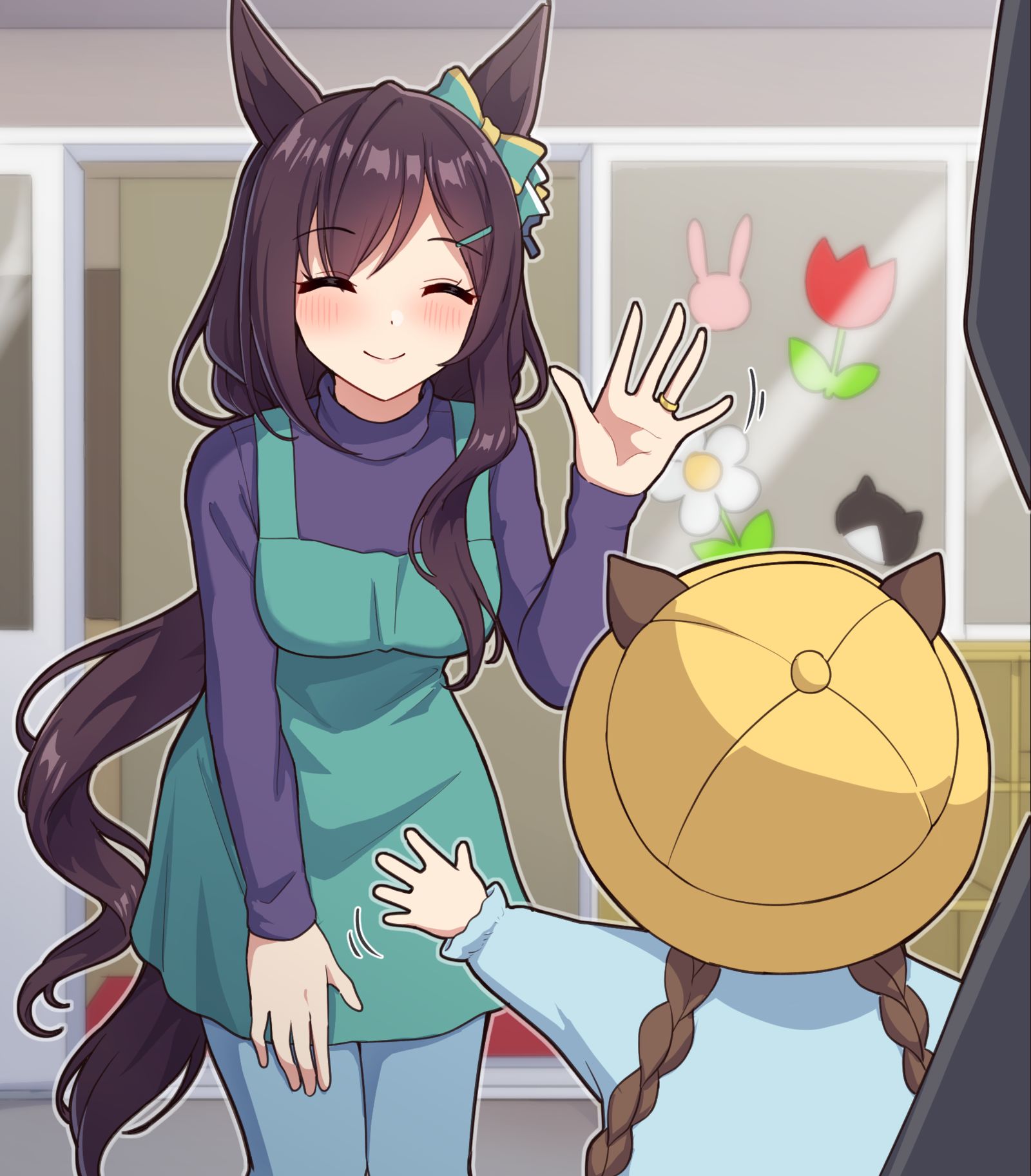 (元動画有)子供に挨拶するメジロドーベル(32歳)头像同人高清图