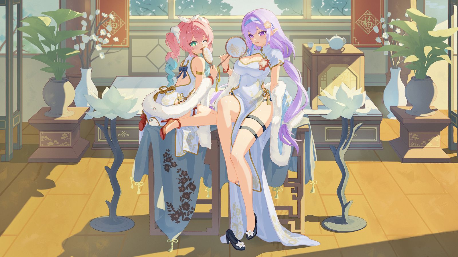 风堇X遐蝶插画图片壁纸