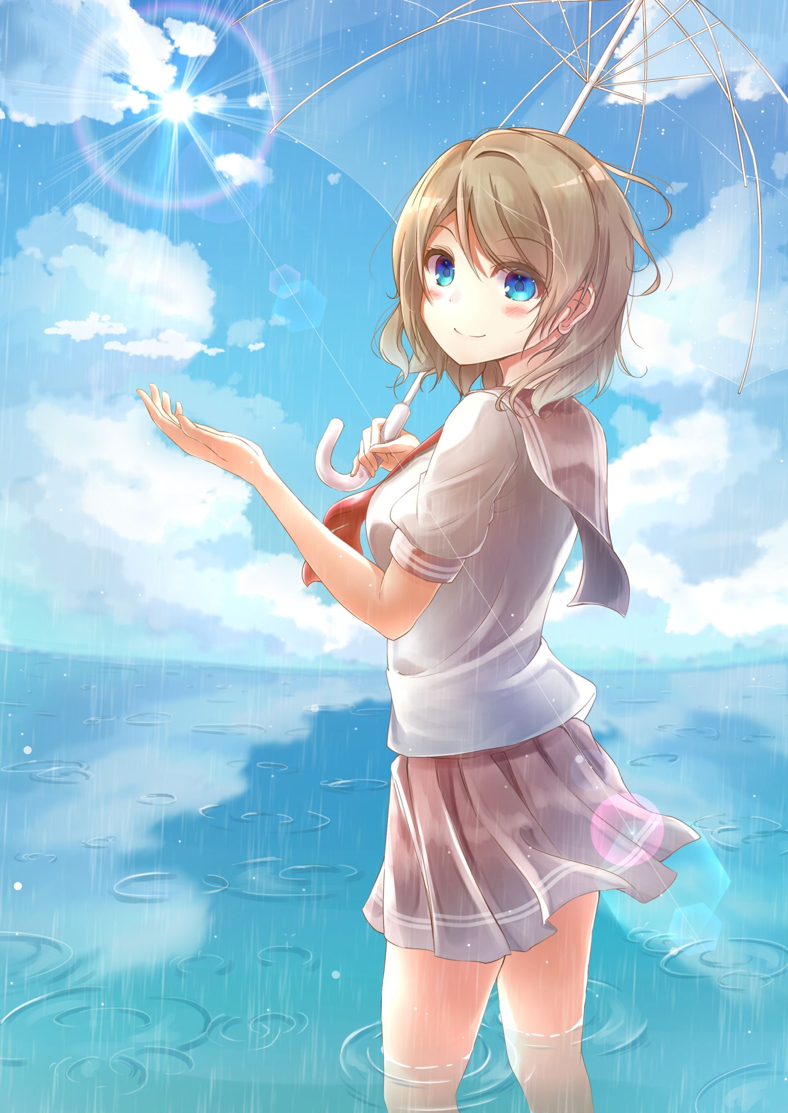 お天気雨と渡辺曜头像同人高清图