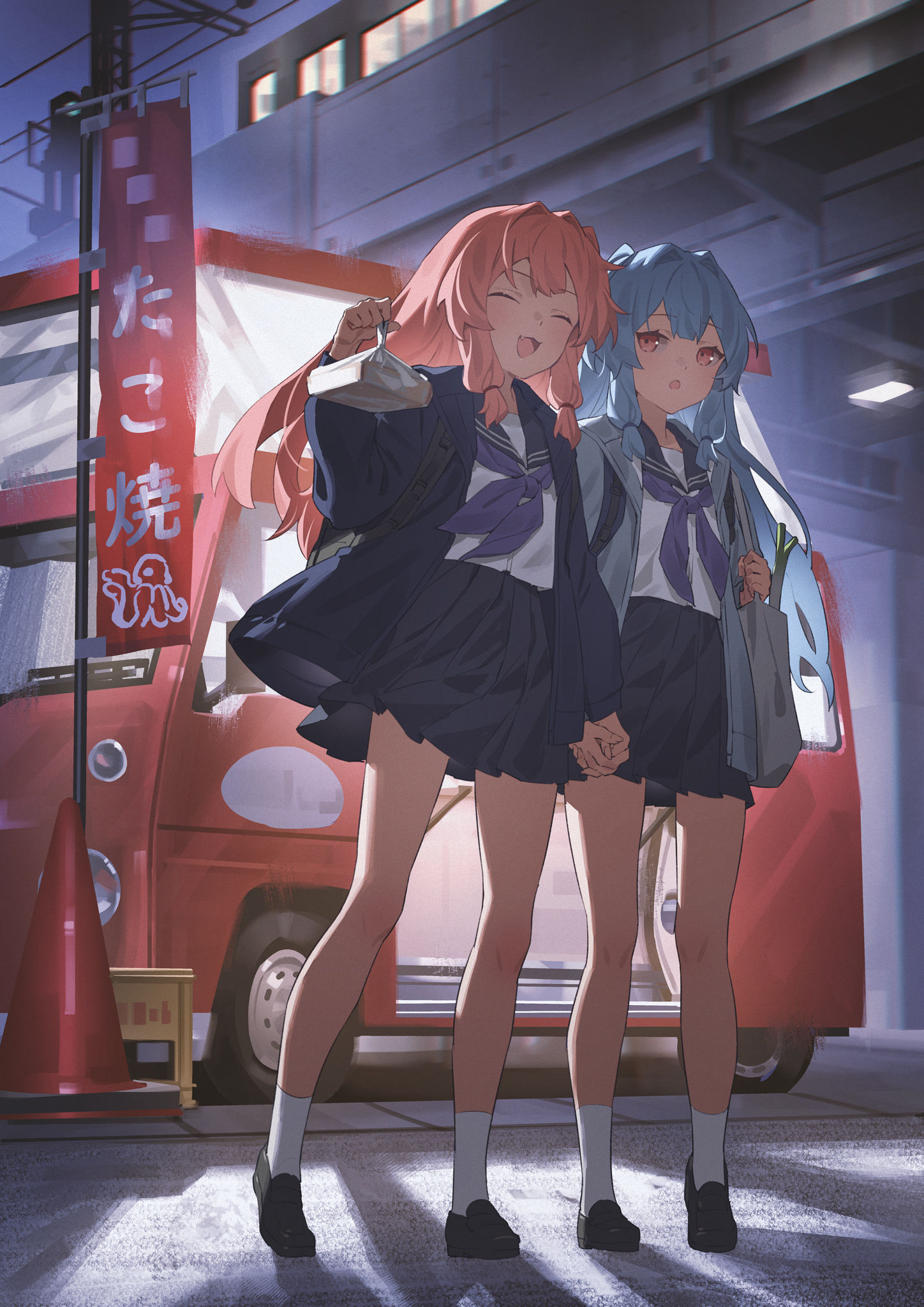 たこやきを買う姉妹ちゃん头像同人高清图