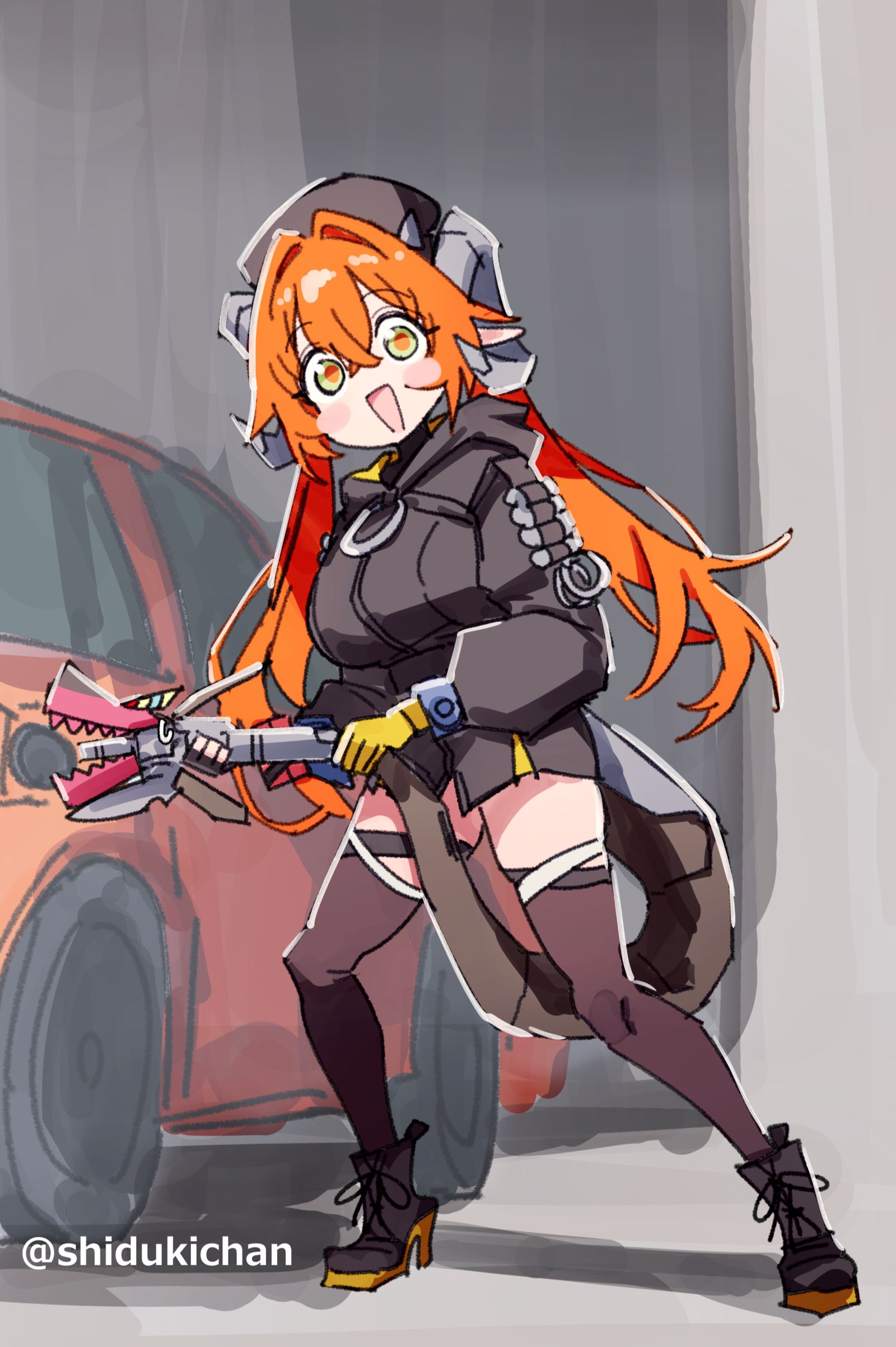 給油を試みるオルペウス&鬼火