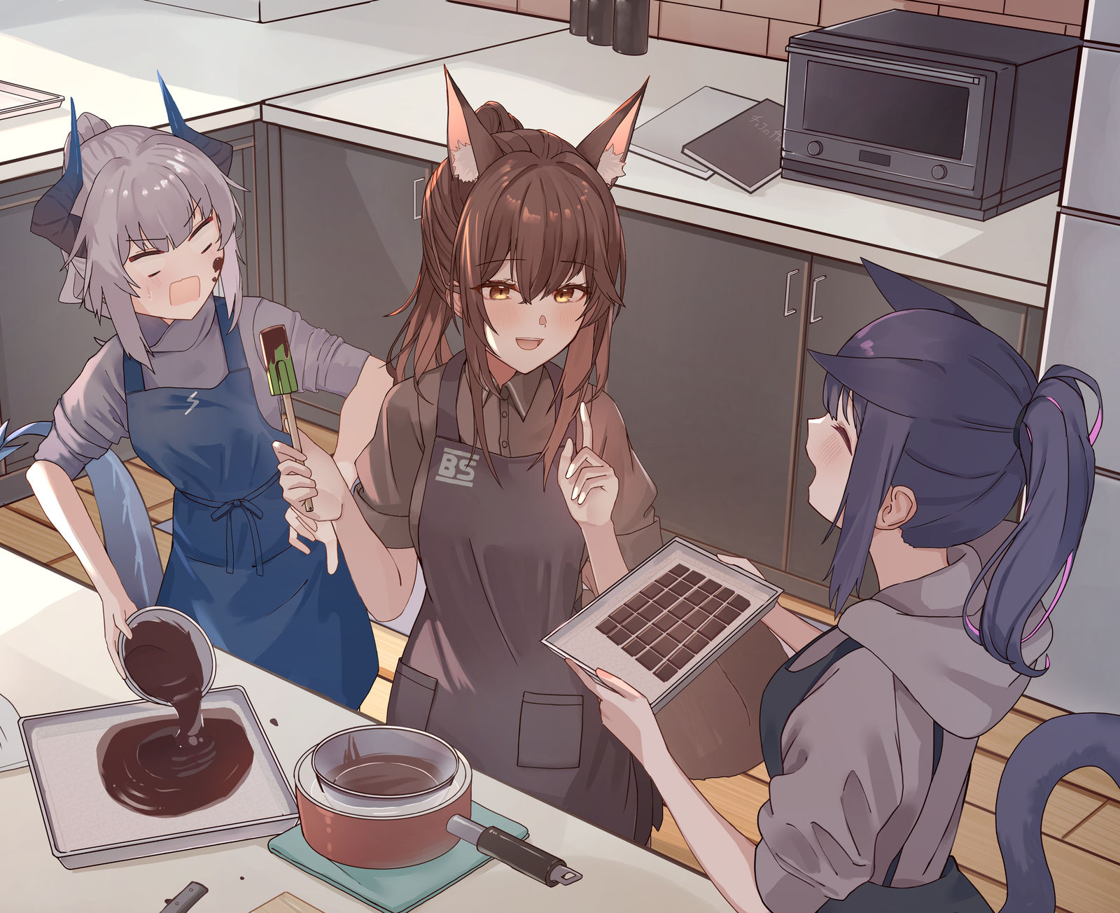 みんなでチョコ作り