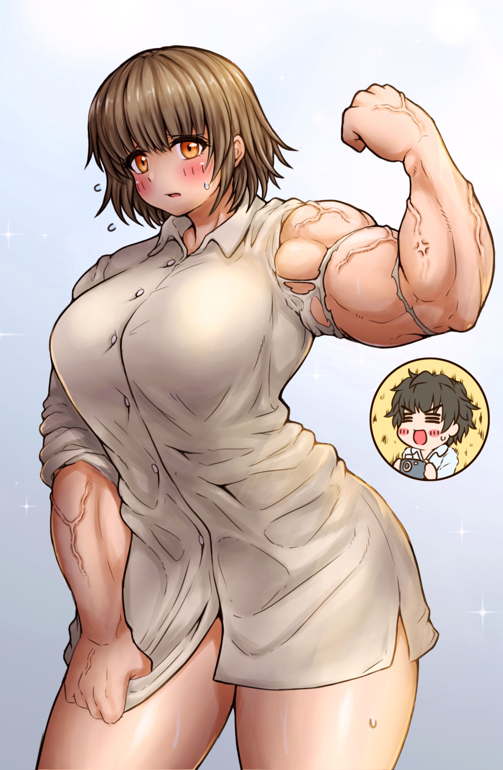 腕の筋肉を見せてくれるJKボディービルダー头像同人高清图