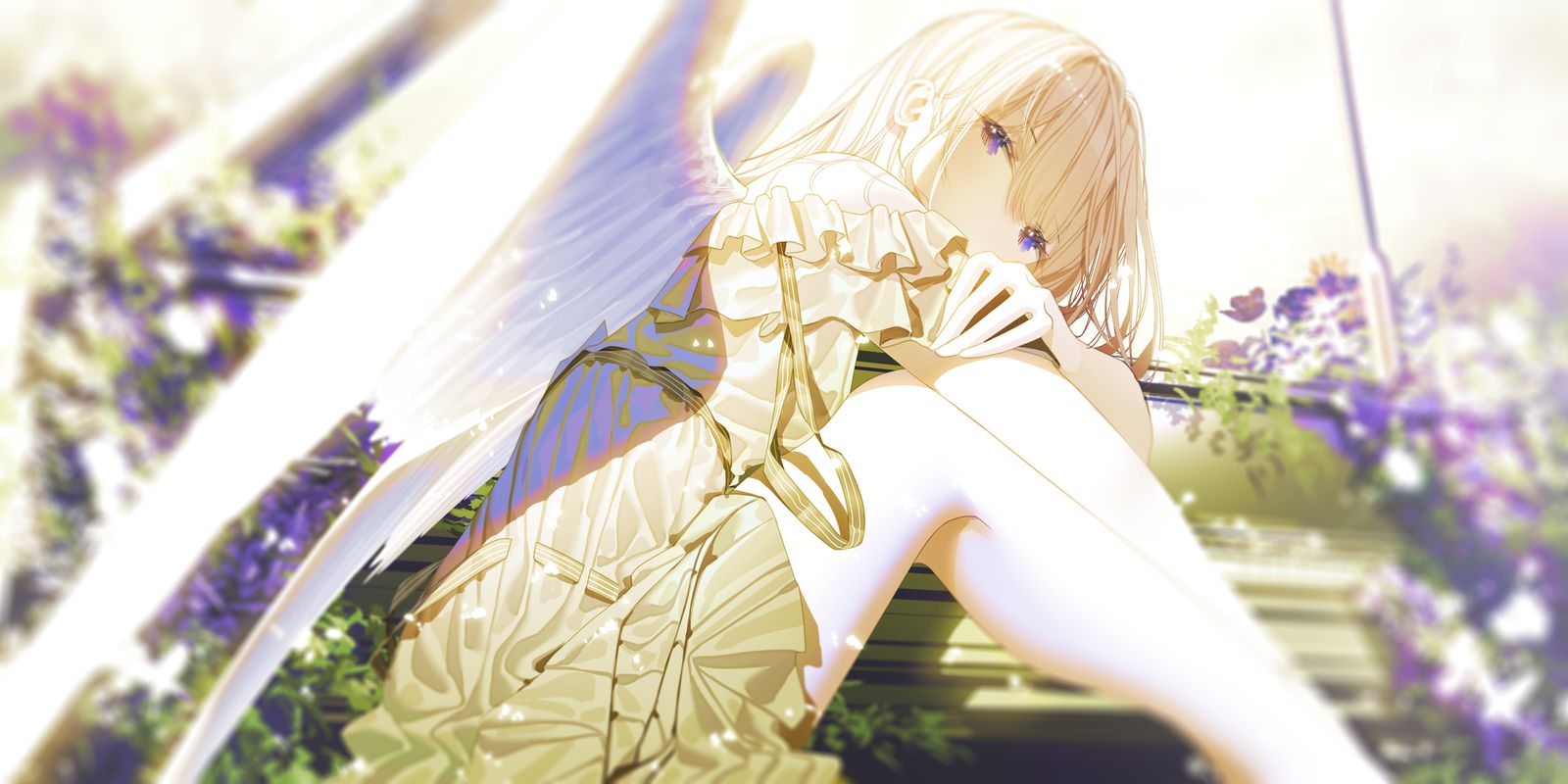 光が注ぐ庭園にて