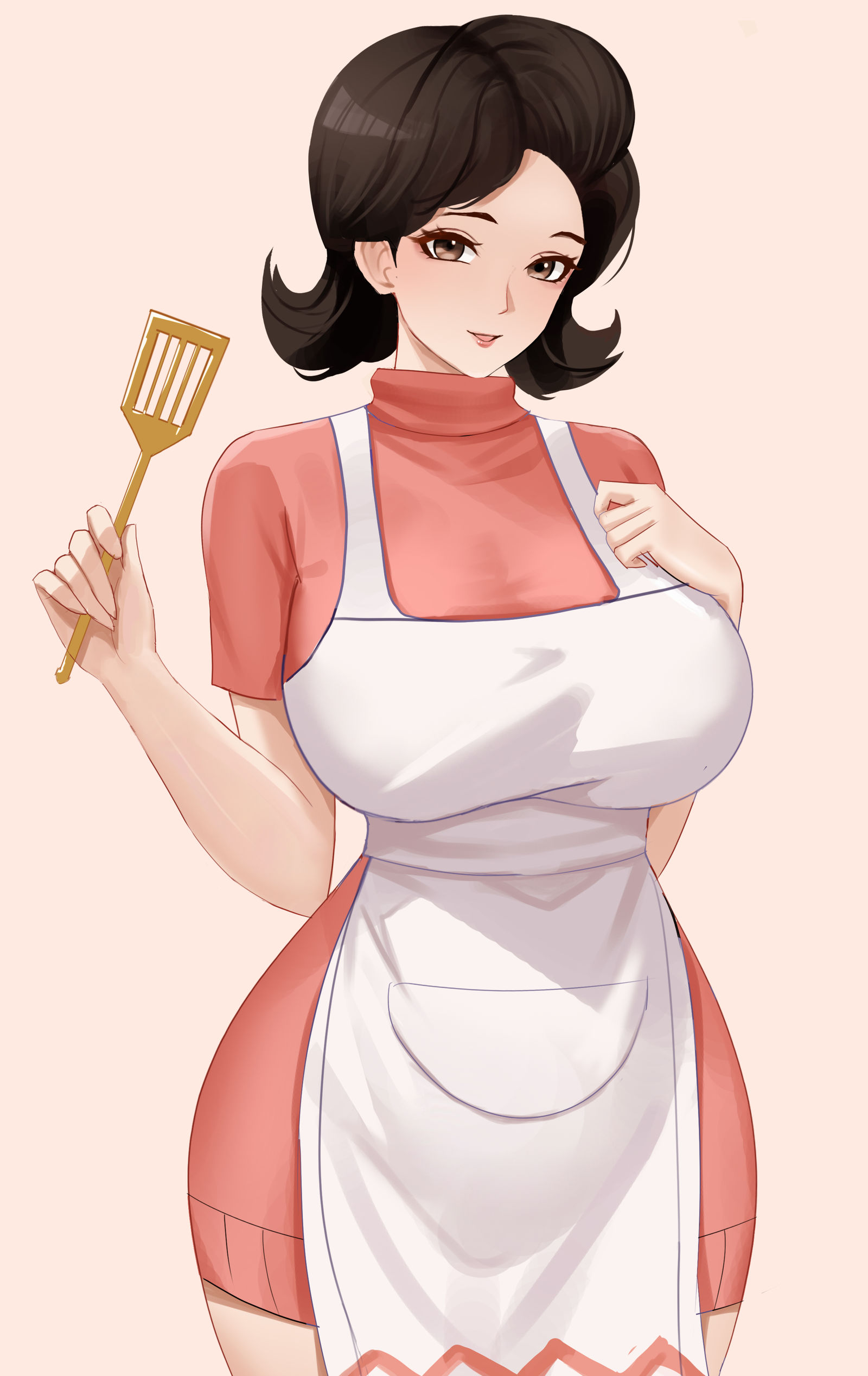 围裙妈妈插画图片壁纸