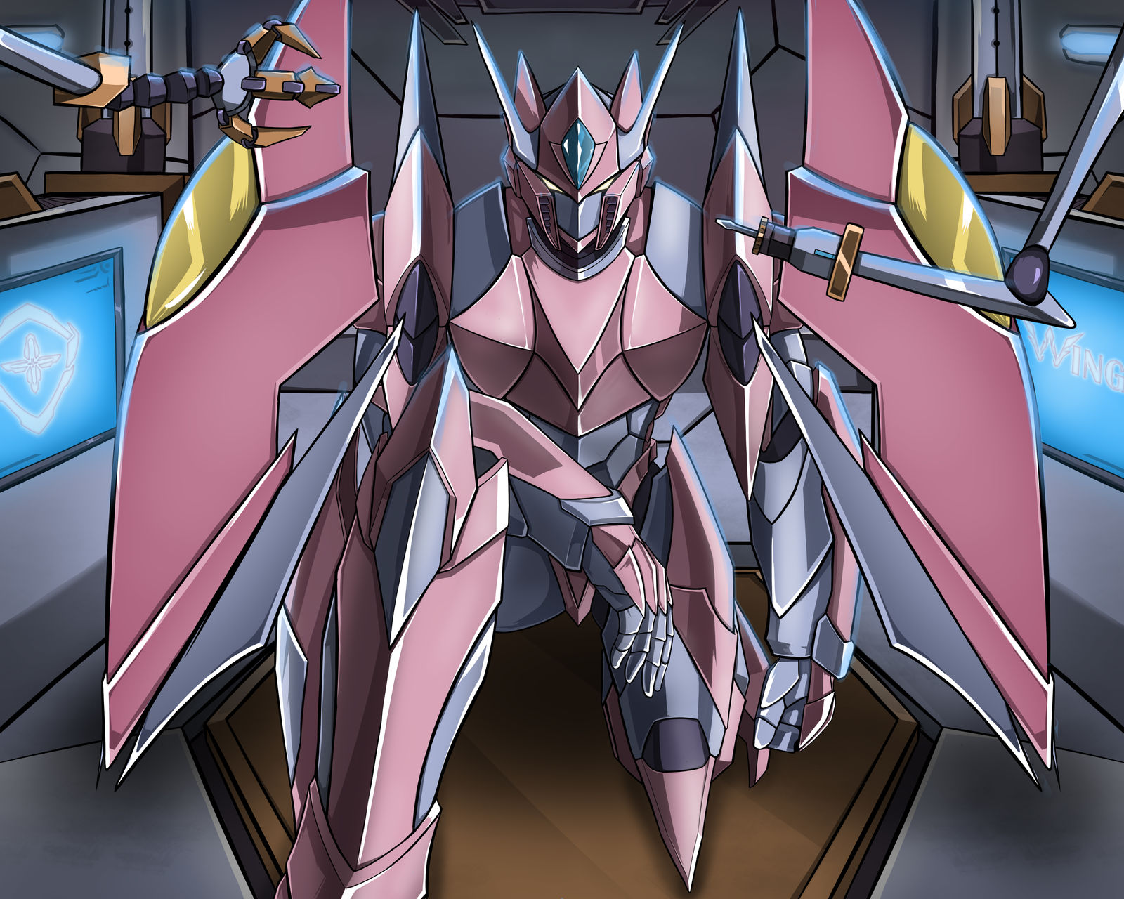 重装救援战甲【霞光守御者】，整备中！头像同人高清图