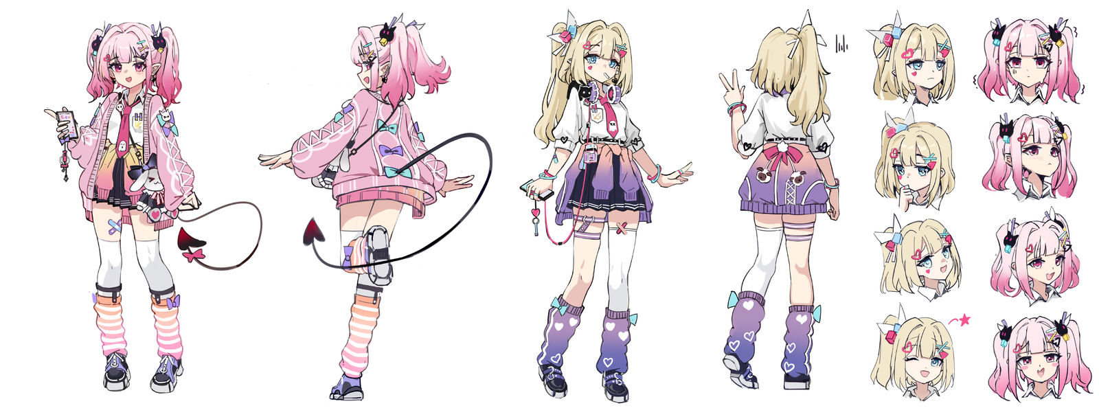 可爱的姐姐捏插画图片壁纸