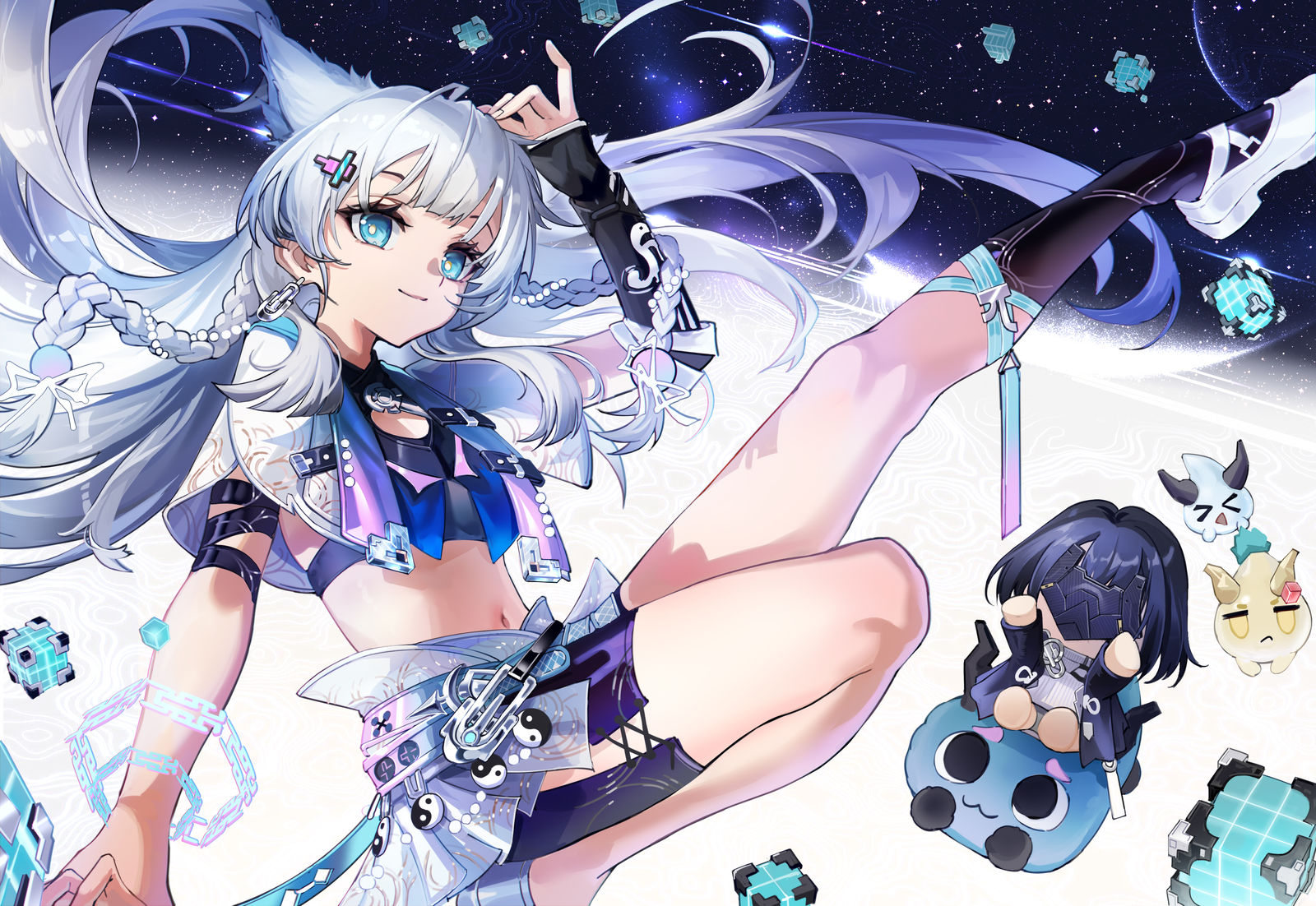 摸鱼插画图片壁纸