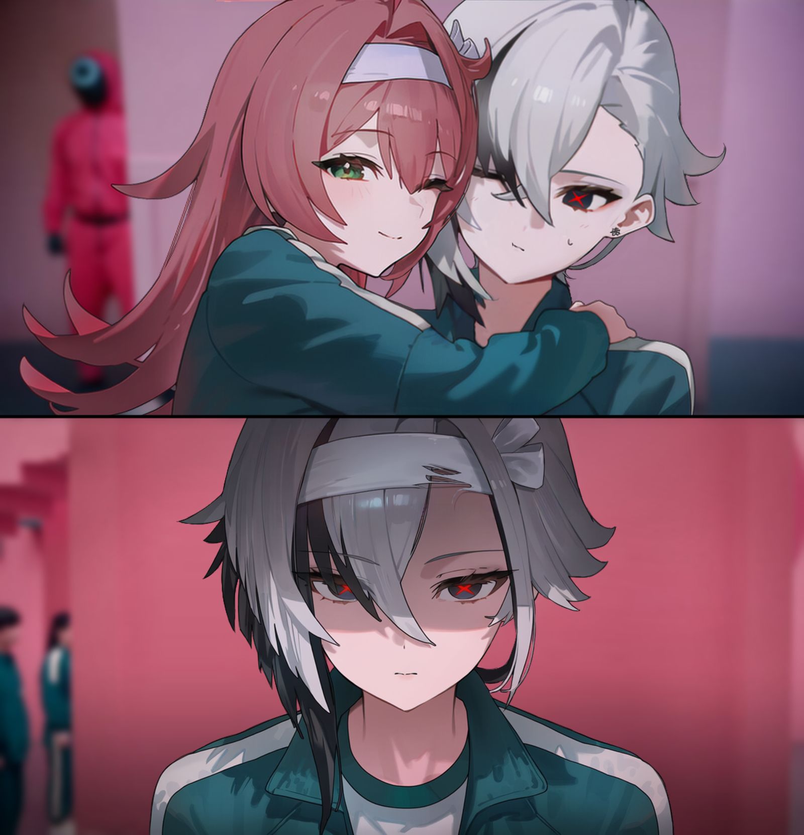 アルレッキーノ & クリーヴ イカゲーム  头像同人高清图