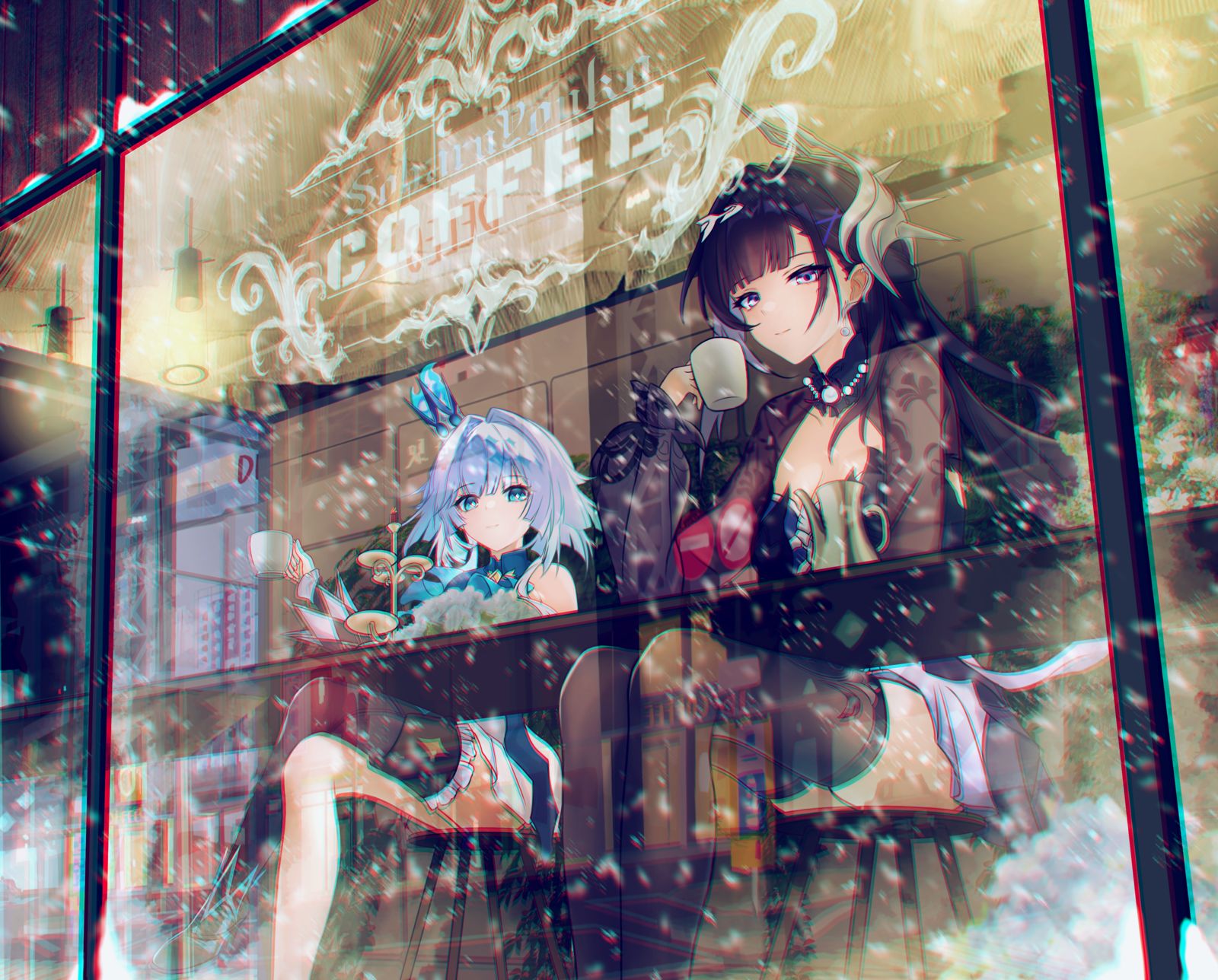 セイレンスとケリュドラ/海瑟音和刻律德菈头像同人高清图