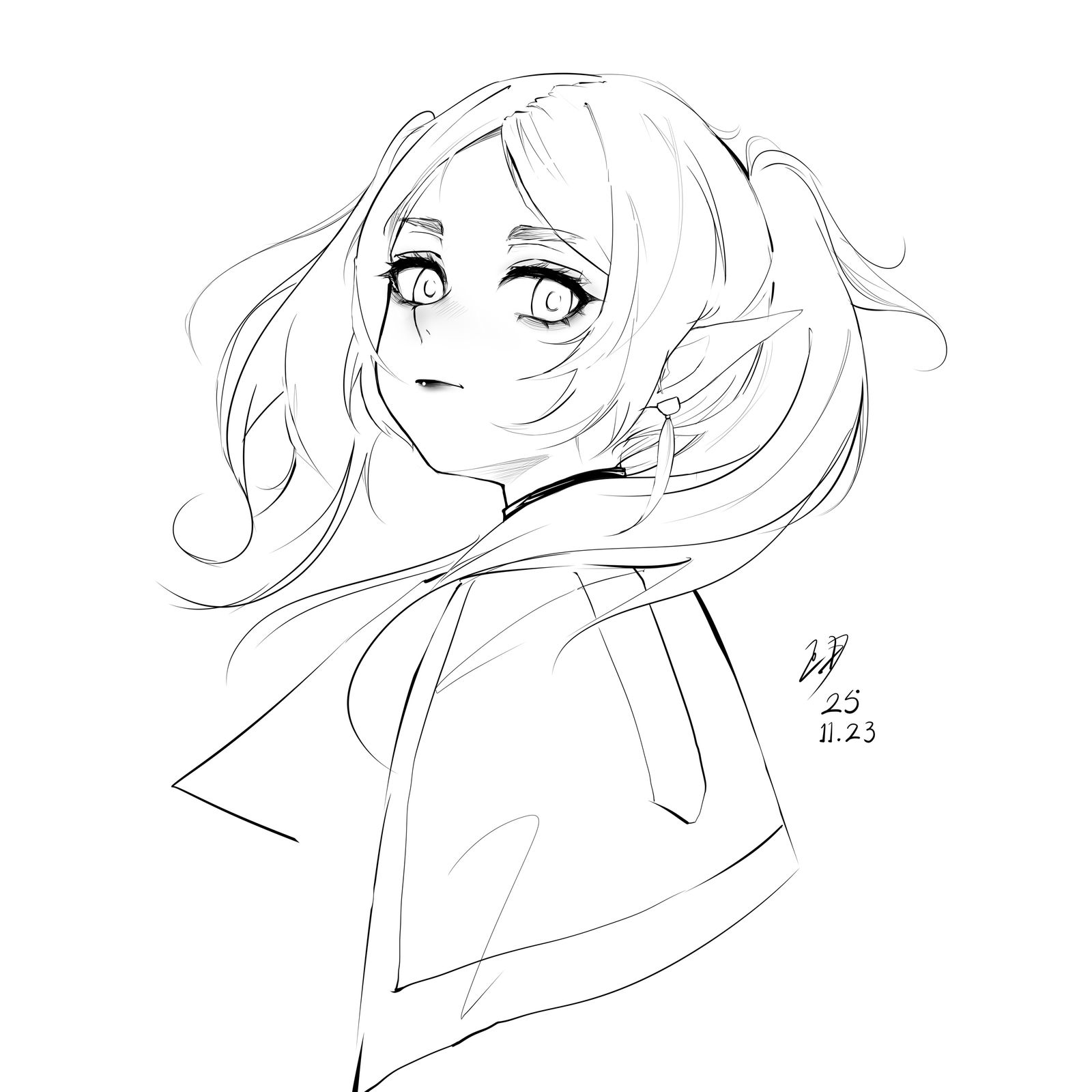 之前画的芙莉莲-葬送的芙莉莲芙莉莲