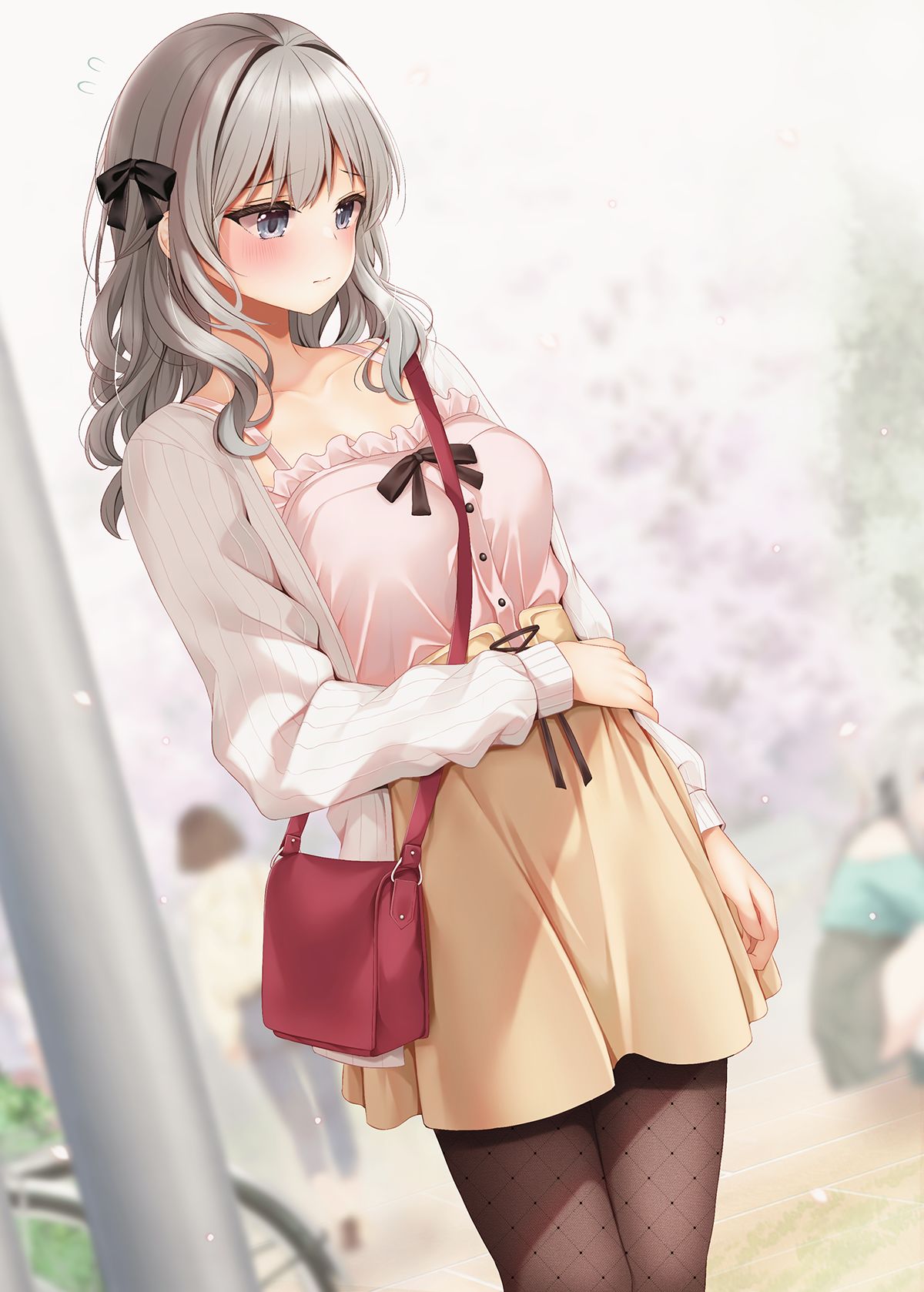 初めて自分で買った服を着たけど視線が気になってしまう内気なお嬢様头像同人高清图