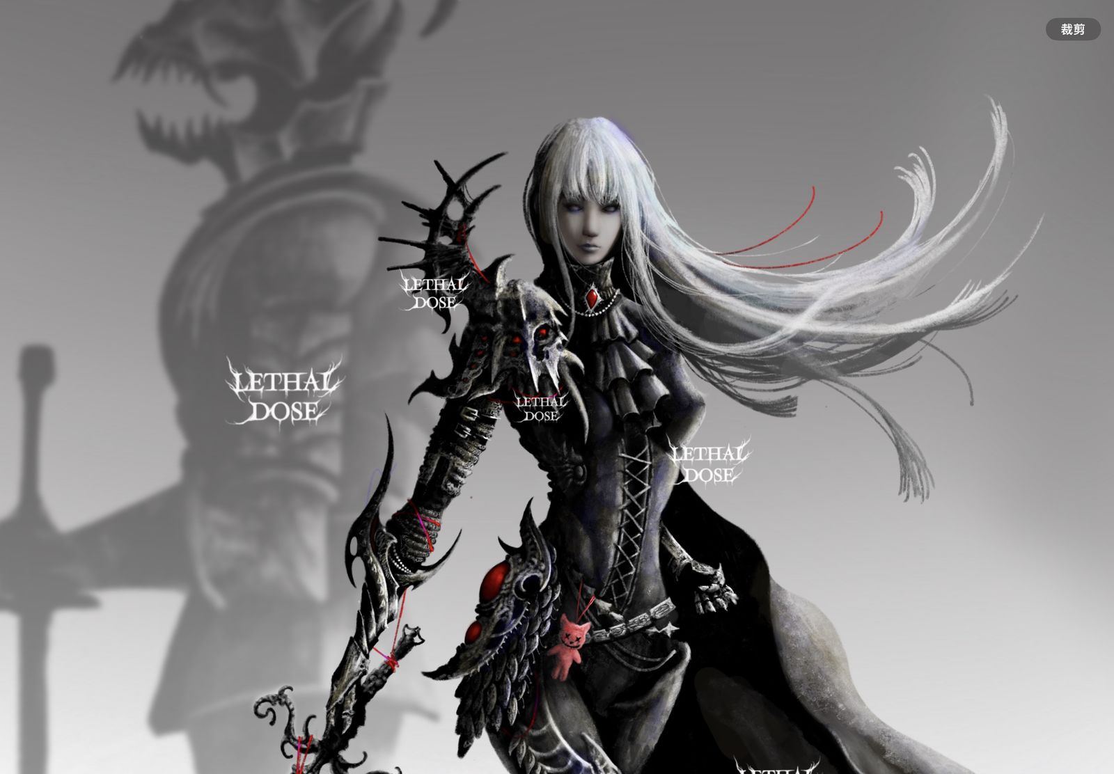 暗黑插画｜赤芒｜角色设计｜幻想人物｜oc约稿头像同人高清图