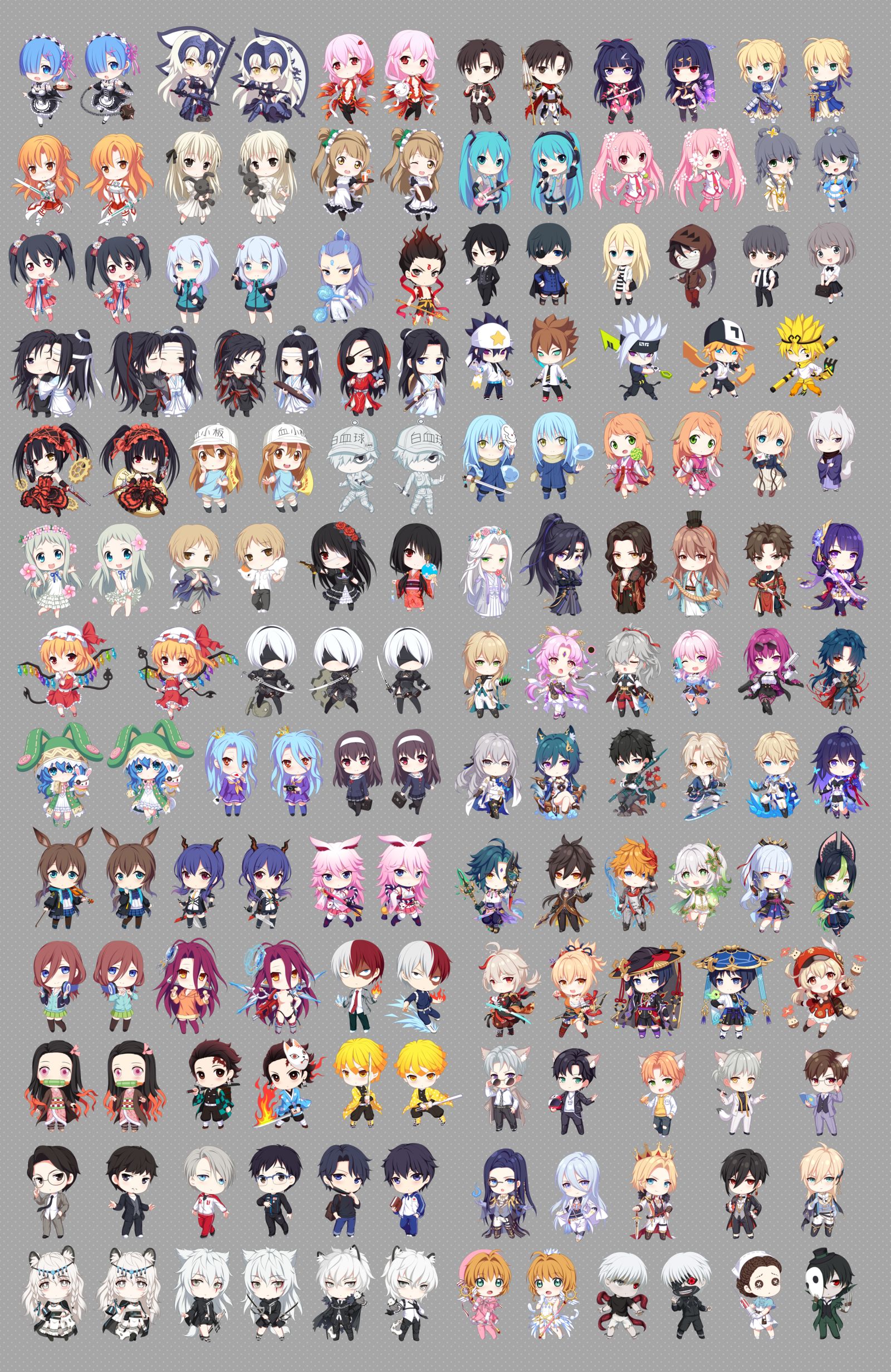 热门动漫人物Q版合集头像同人高清图