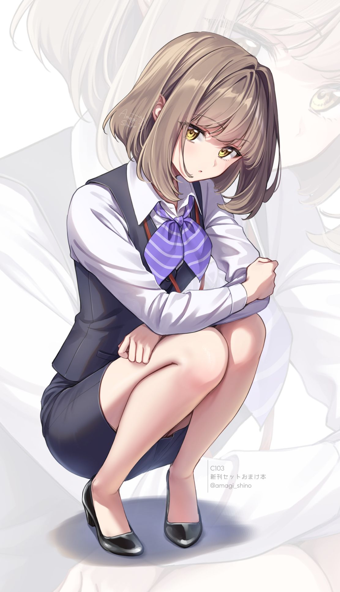 しゃがみOL～後輩ちゃん～头像同人高清图