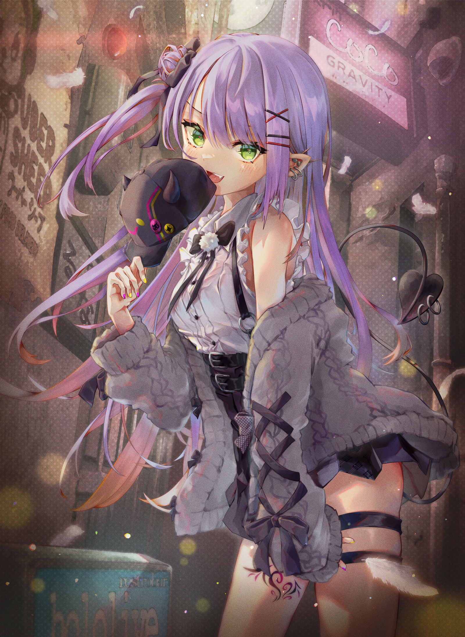 天使のような悪魔の微笑み 　常闇トワ：Towa Tokoyami插画图片壁纸