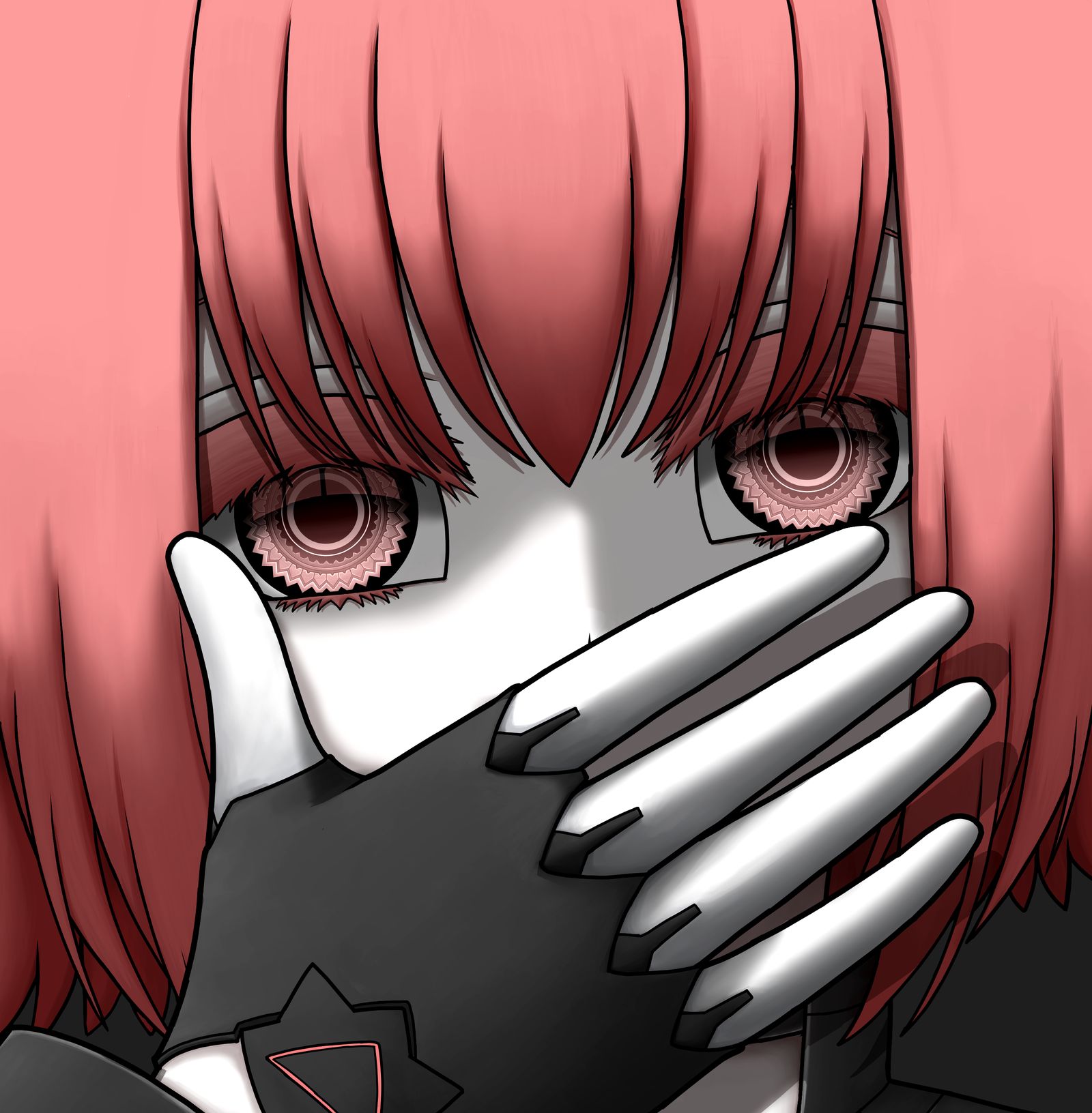 虚拟网络防护级别-红-机体的机械眼插画图片壁纸