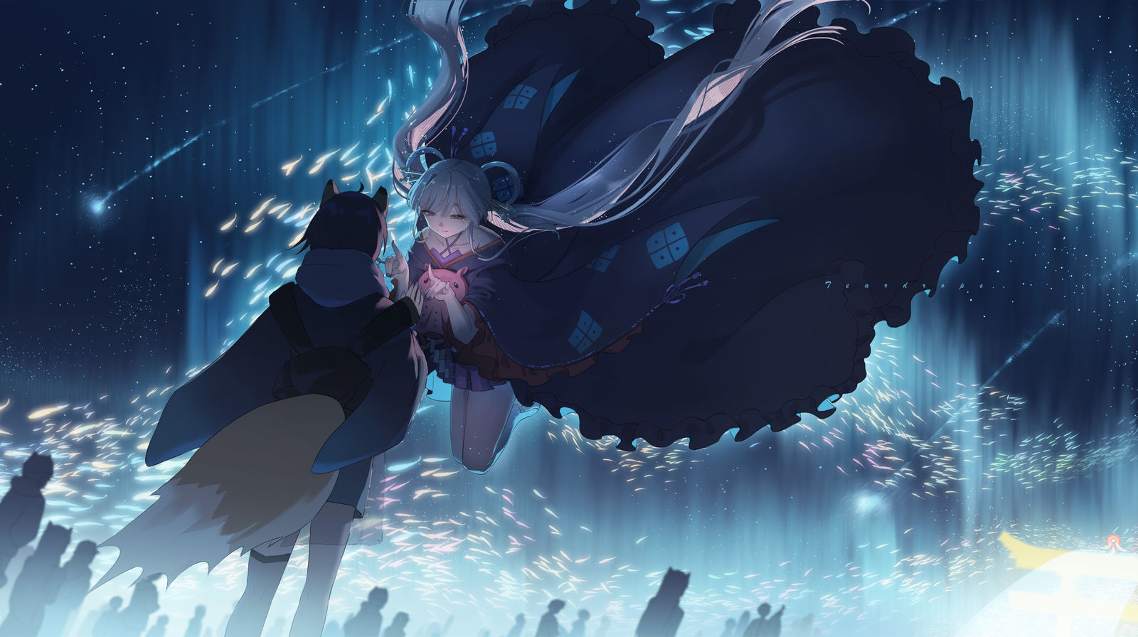 万千观众，只为你一个人唱插画图片壁纸